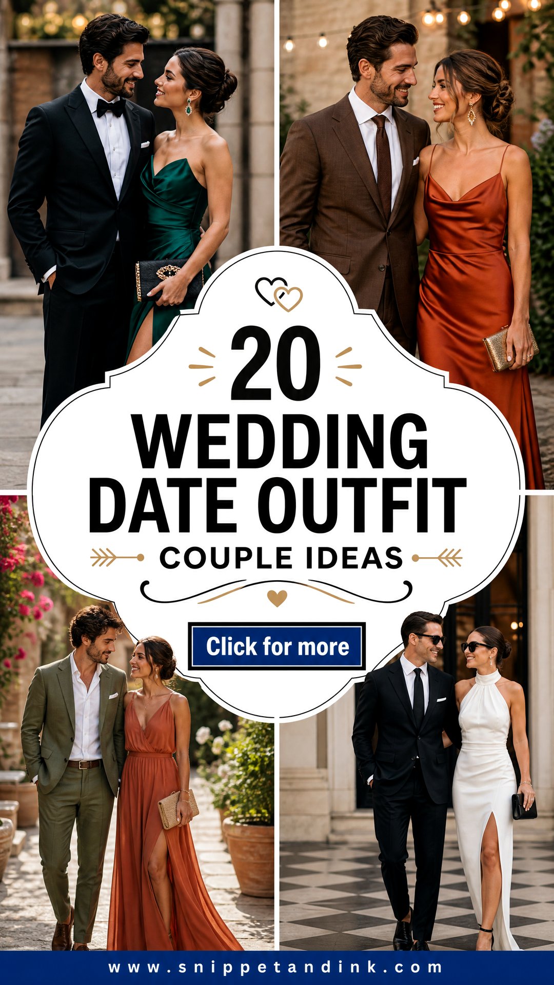 20 Wedding Date Outfit Couple Ideas for Picture-Perfect Style - 20 Wedding Date Outfit Couple Ideas for Picture-Perfect Style