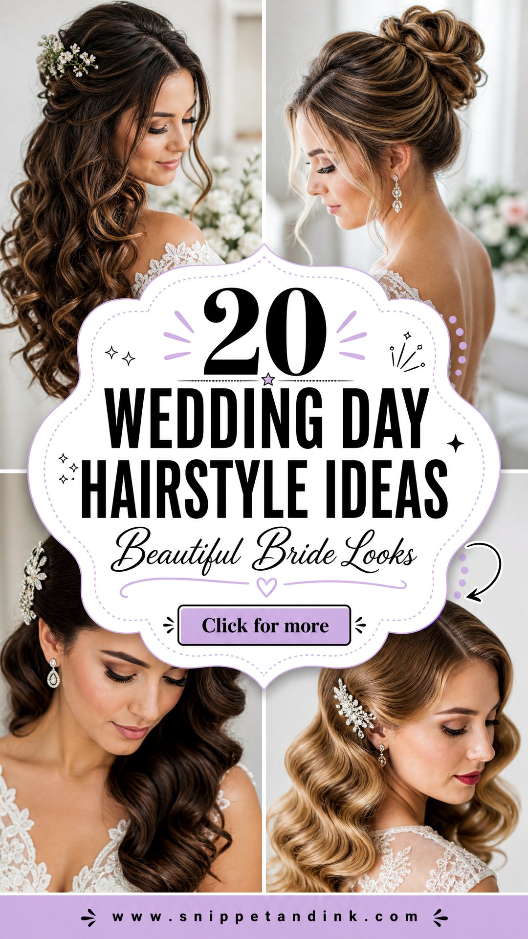 20 Wedding Day Hairstyle Ideas Beautiful Looks for Brides - 20 Wedding Day Hairstyle Ideas: Beautiful Looks for Brides