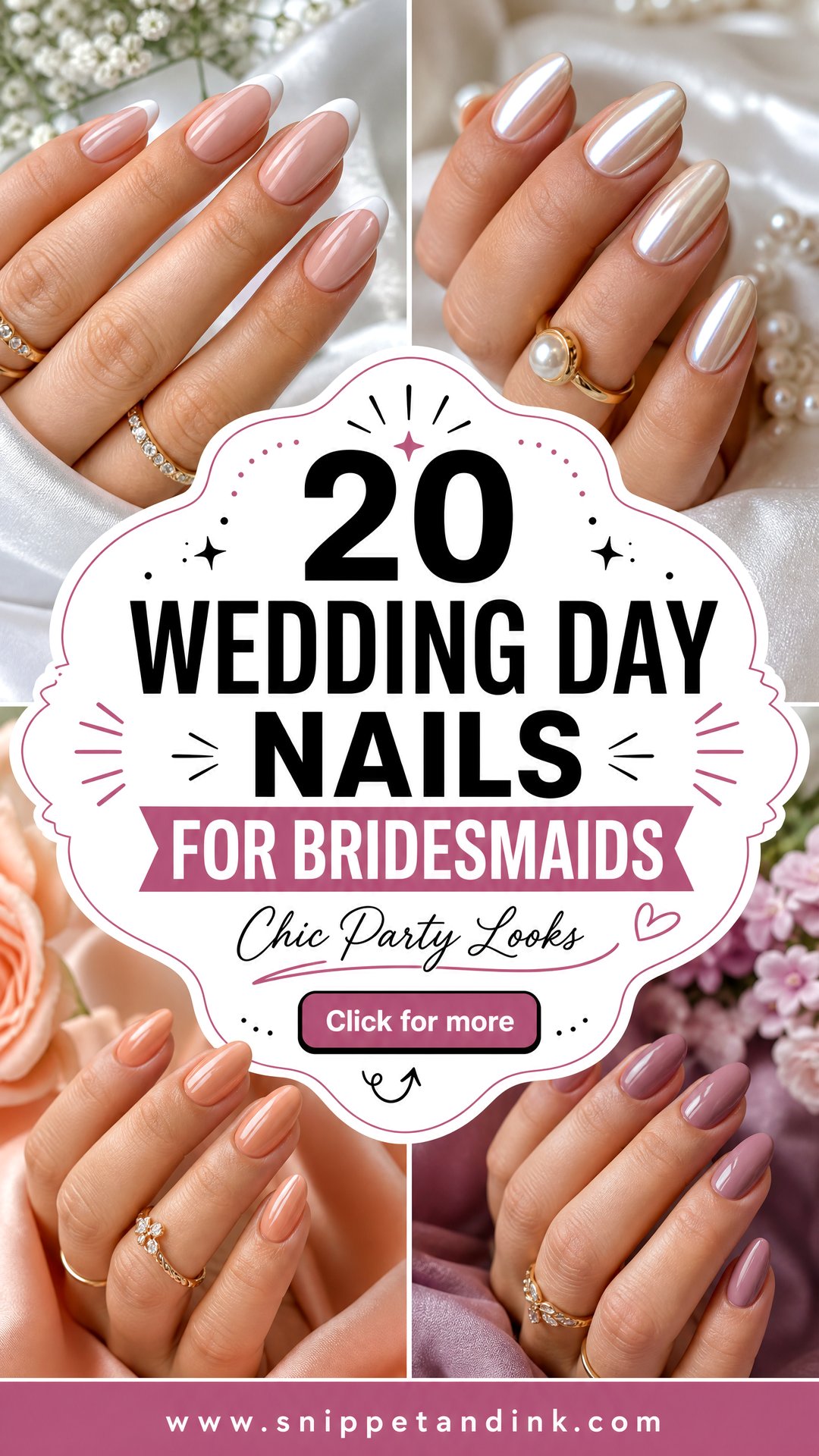 20 Wedding Day Nails for Bridesmaids Chic Party Looks to Love - 20 Wedding Day Nails for Bridesmaids: Chic Party Looks to Love
