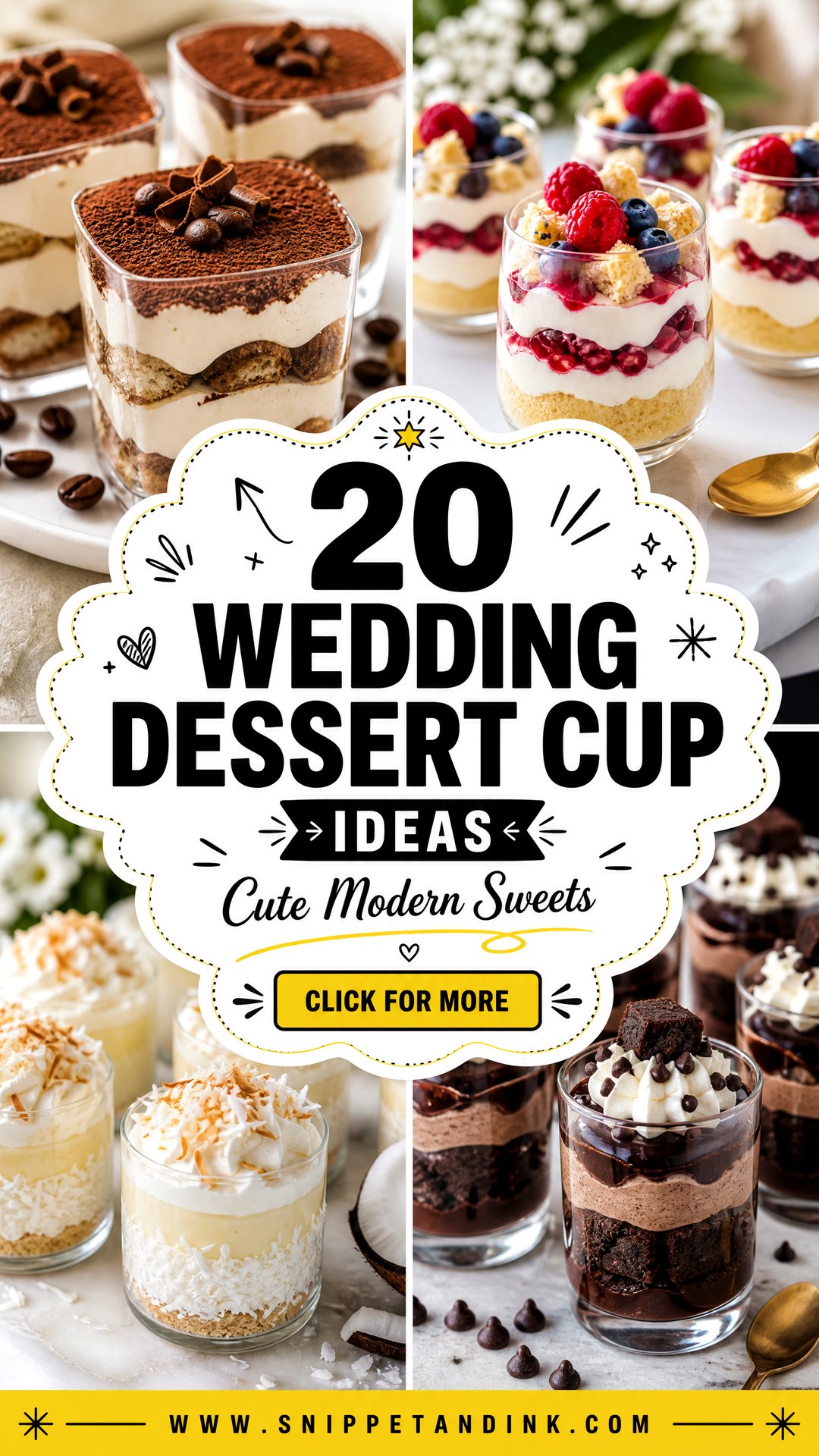 20 Wedding Dessert Cup Ideas Cute Sweets for Modern Brides - 20 Wedding Dessert Cup Ideas: Cute Sweets for Modern Brides