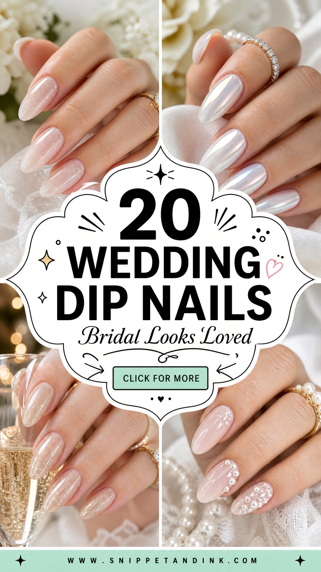 20 Wedding Dip Nails Elegant Bridal Looks Brides Love Most - 20 Wedding Dip Nails: Elegant Bridal Looks Brides Love Most