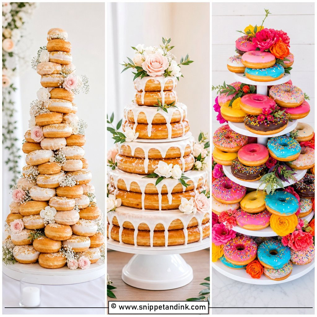 20 Wedding Donut Cake Ideas for a Fun Dessert Display