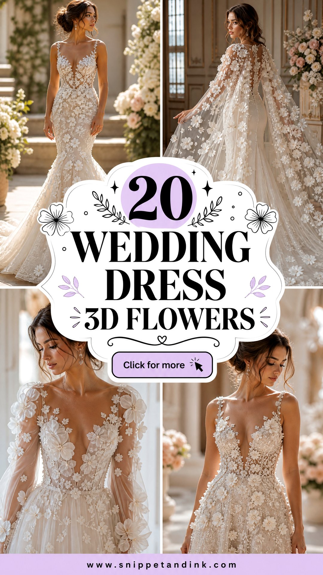 20 Wedding Dress 3d Flowers Romantic Gowns Brides Will Love - 20 Wedding Dress 3d Flowers: Romantic Gowns Brides Will Love