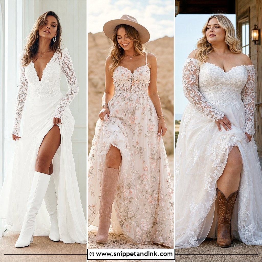 20 Wedding Dress Boots Ideas for Chic All-Season Brides