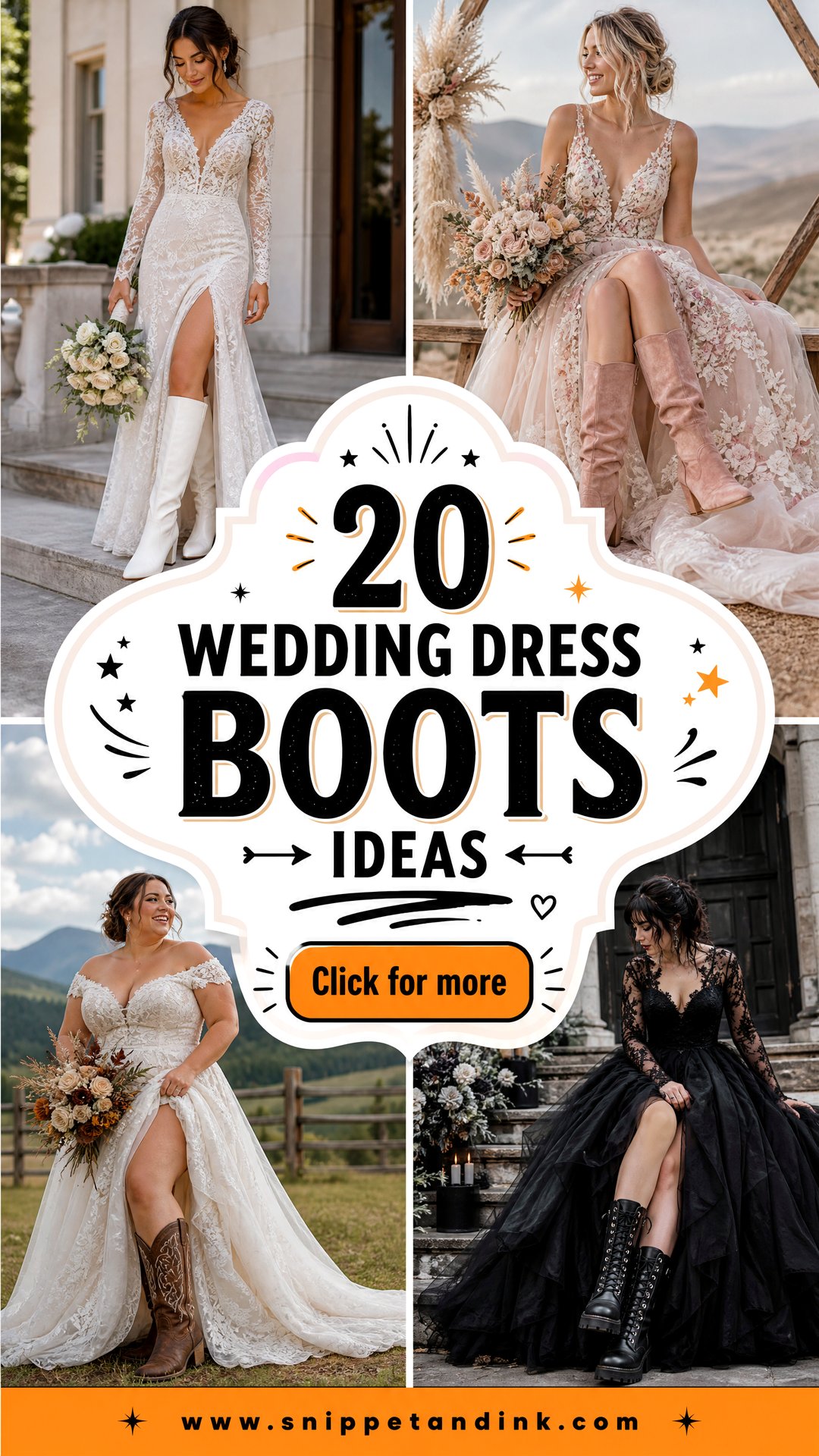 20 Wedding Dress Boots Ideas for Chic All-Season Brides - 20 Wedding Dress Boots Ideas for Chic All-Season Brides