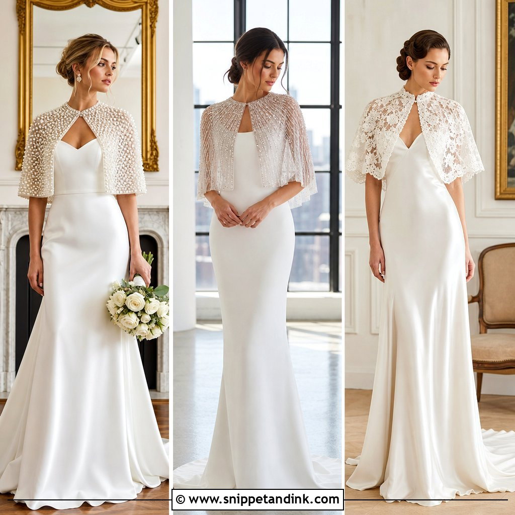 20 Wedding Dress Capelet Ideas for Chic Modern Brides Today