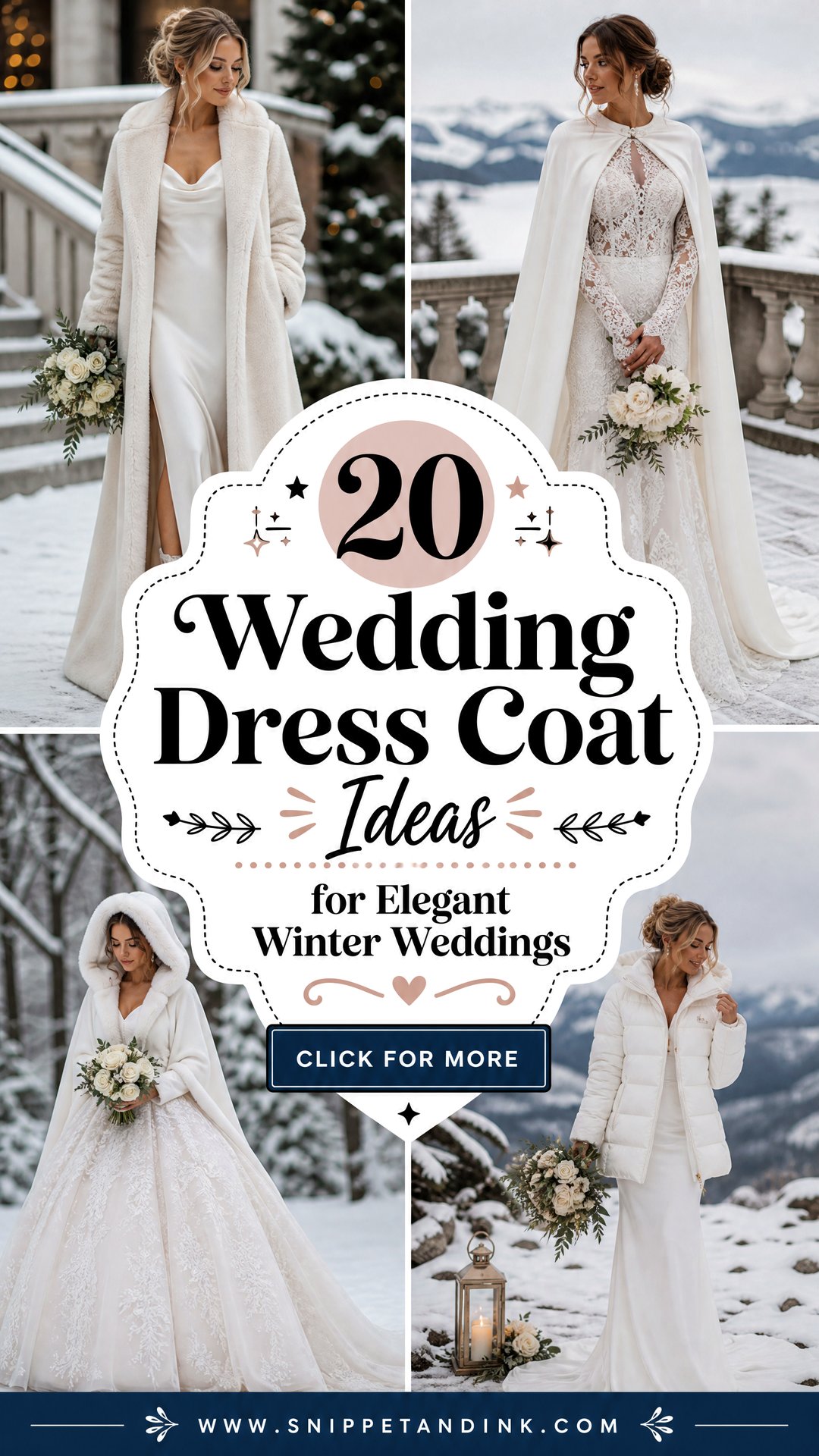 20 Wedding Dress Coat Ideas for Elegant Winter Weddings - 20 Wedding Dress Coat Ideas for Elegant Winter Weddings
