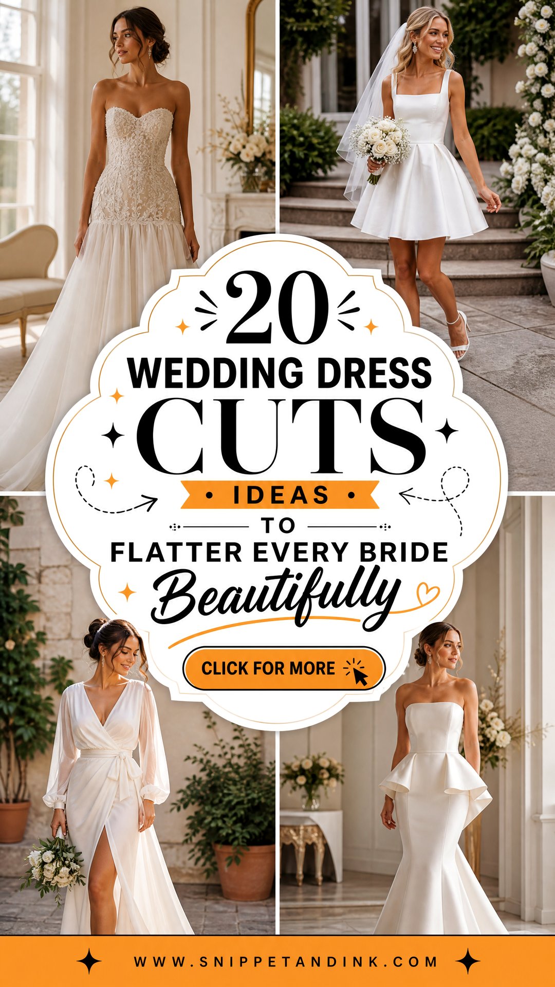 20 Wedding Dress Cuts Ideas to Flatter Every Bride Beautifully - 20 Wedding Dress Cuts Ideas to Flatter Every Bride Beautifully