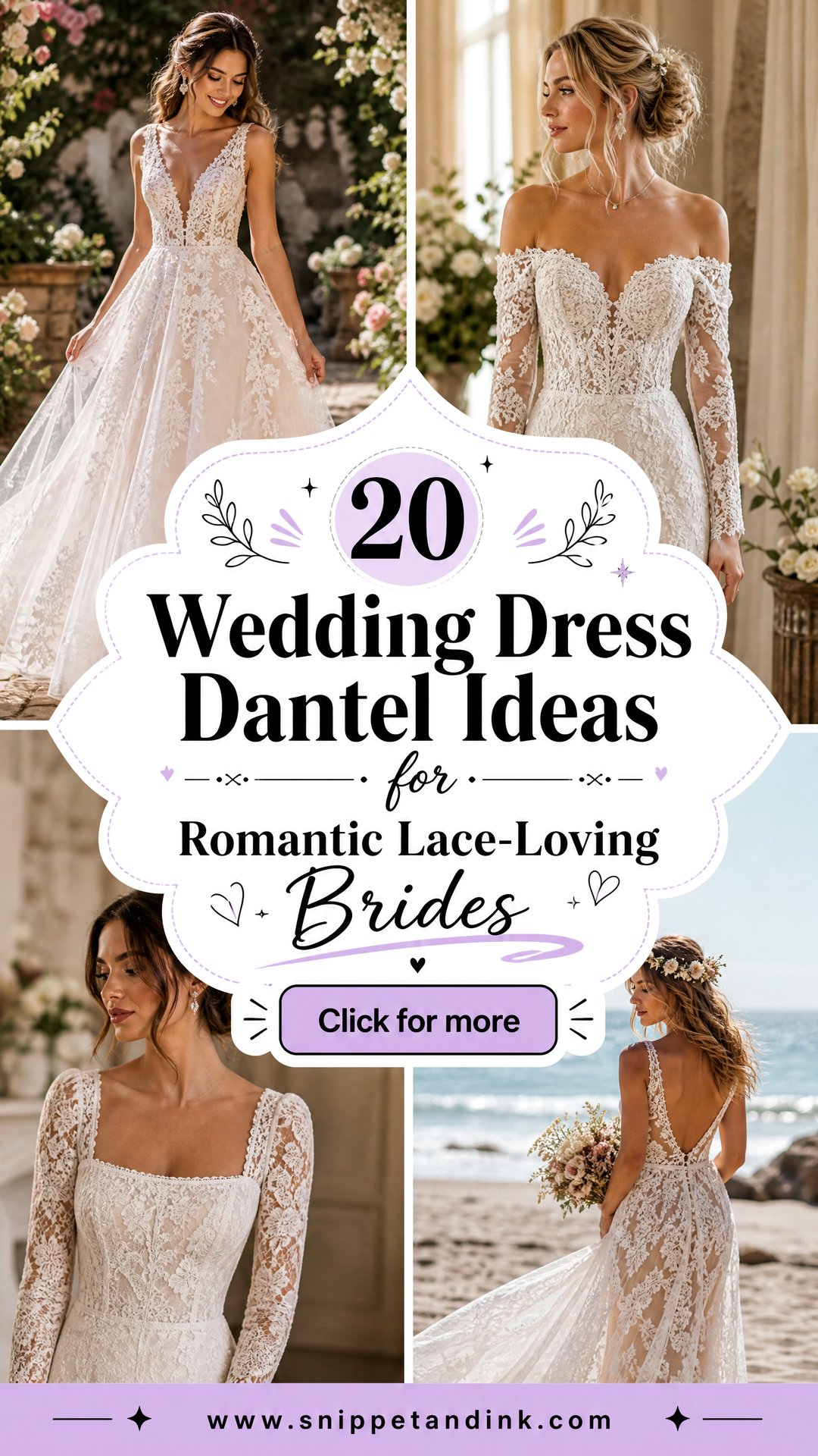 20 Wedding Dress Dantel Ideas for Romantic Lace-Loving Brides - 20 Wedding Dress Dantel Ideas for Romantic Lace-Loving Brides