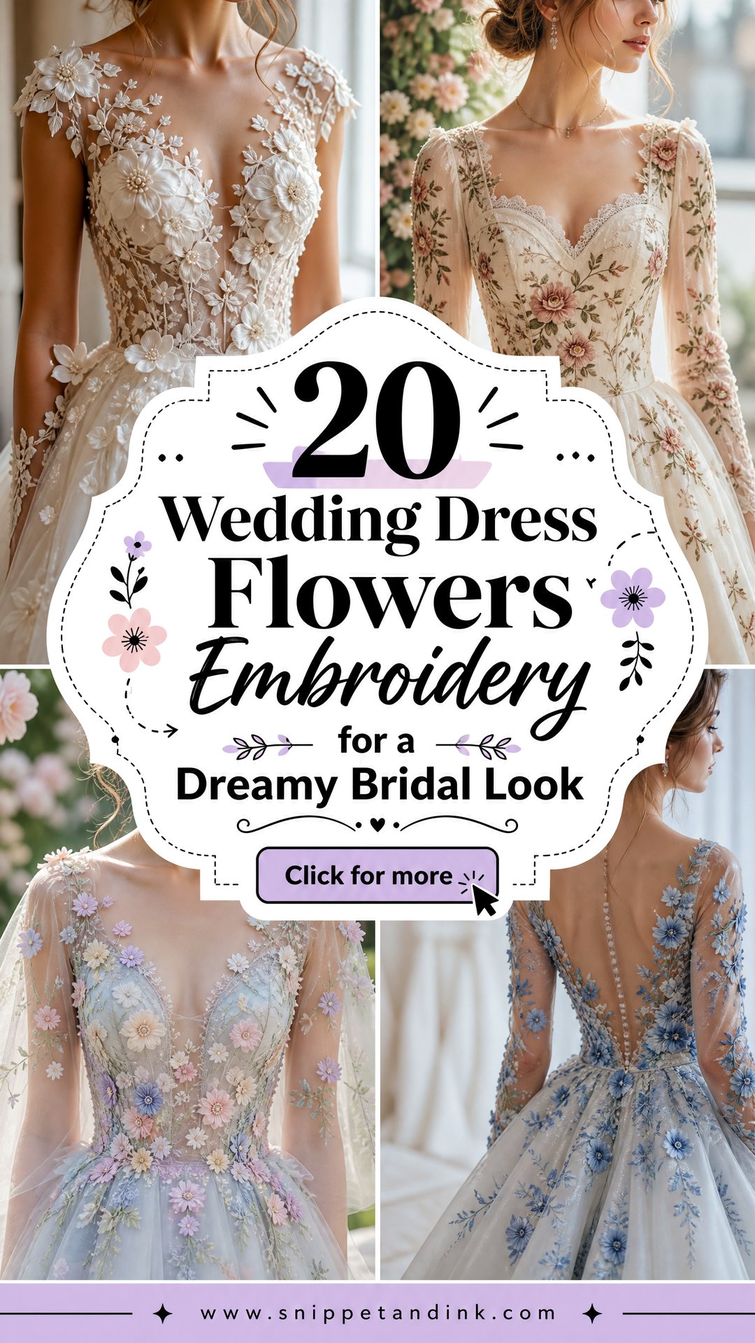 20 Wedding Dress Flowers Embroidery for a Dreamy Bridal Look - 20 Wedding Dress Flowers Embroidery for a Dreamy Bridal Look