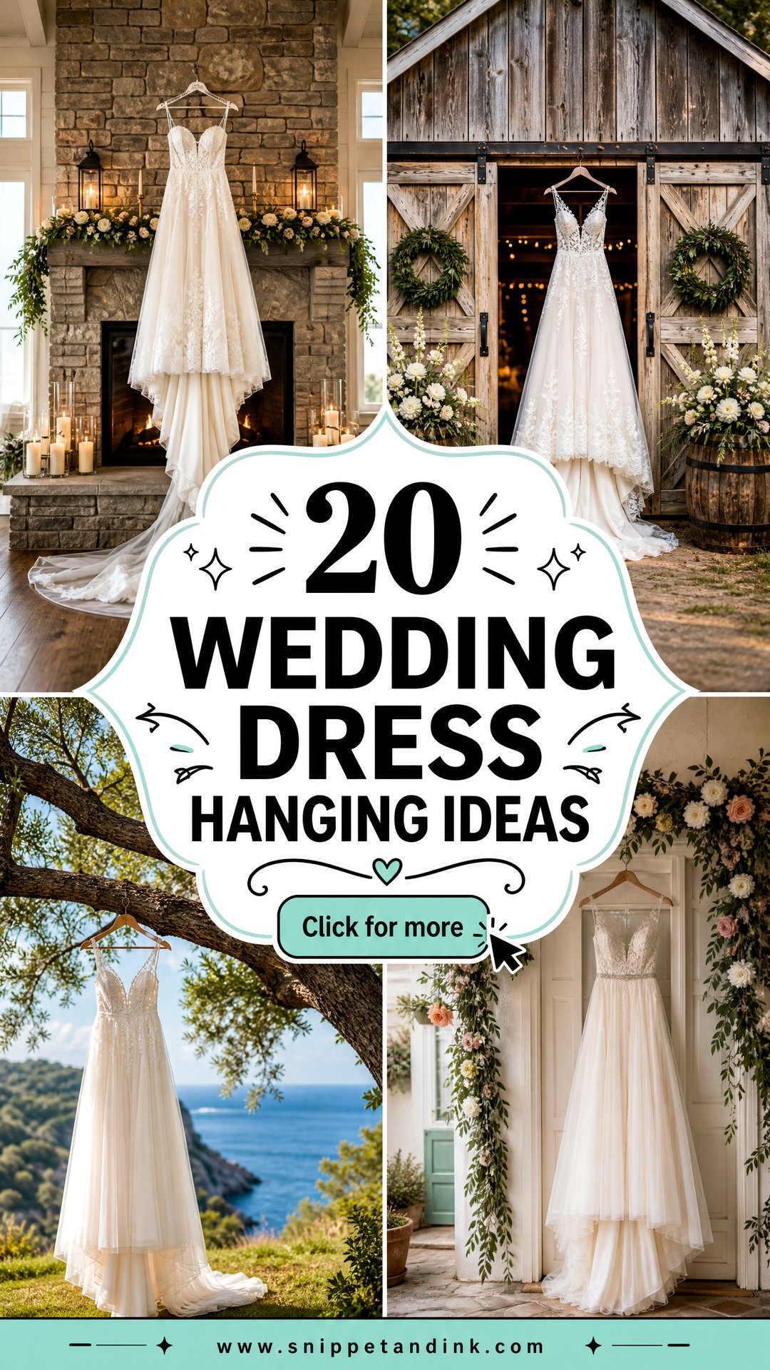 20 Wedding Dress Hanging Ideas for Picture-Perfect Photos - 20 Wedding Dress Hanging Ideas for Picture-Perfect Photos