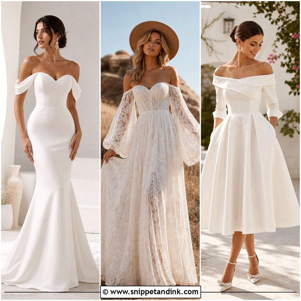 20 Wedding Dress Off Shoulder Sleeves for a Romantic Look