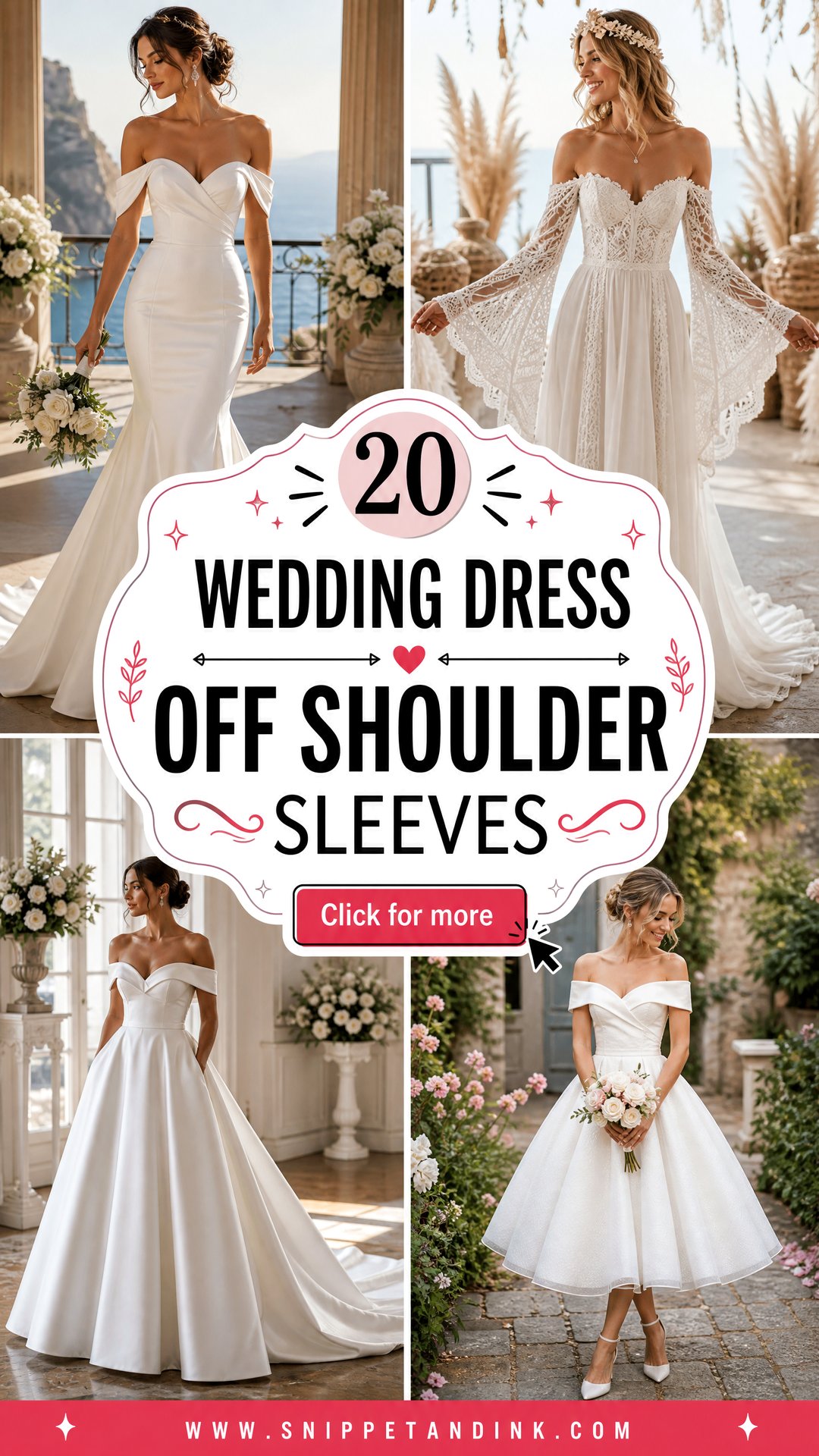 20 Wedding Dress Off Shoulder Sleeves for a Romantic Look - 20 Wedding Dress Off Shoulder Sleeves for a Romantic Look