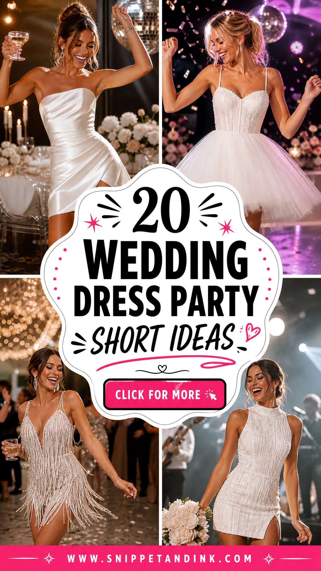 20 Wedding Dress Party Short Ideas for Chic Reception Style - 20 Wedding Dress Party Short Ideas for Chic Reception Style