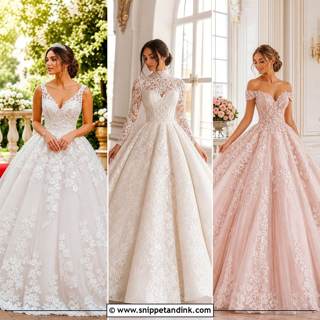 20 Wedding Dress Princess Ballgown Ideas for a Regal Bridal Look