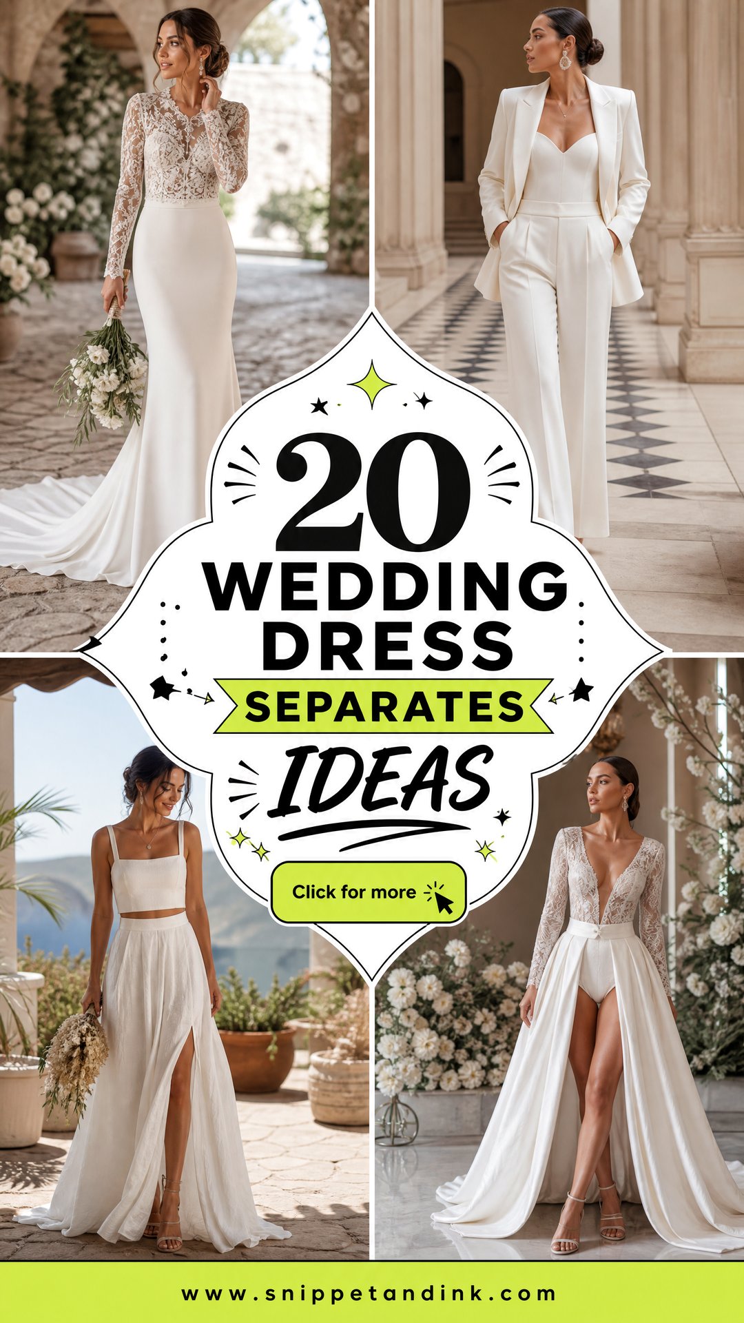 20 Wedding Dress Separates Ideas for a Modern Mix-and-Match Look - 20 Wedding Dress Separates Ideas for a Modern Mix-and-Match Look