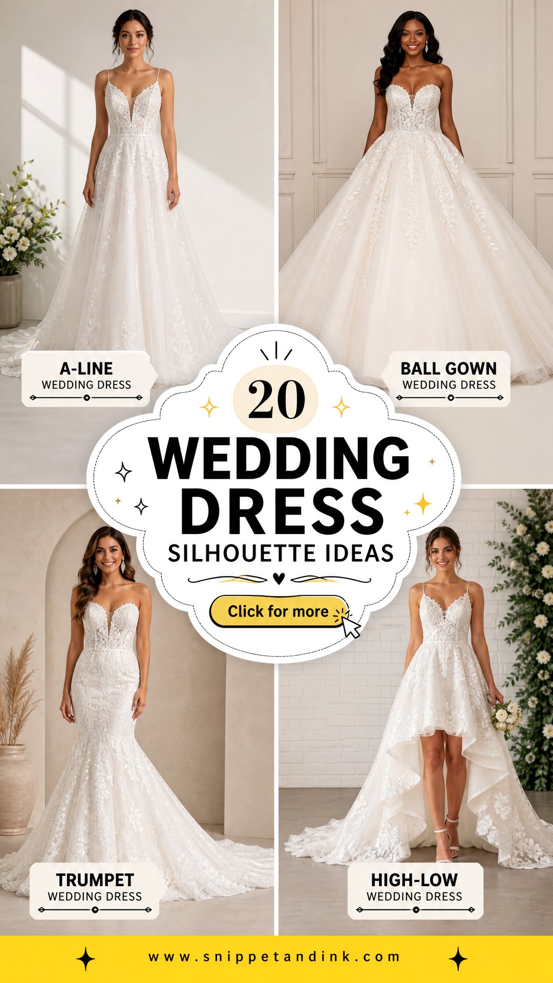 20 Wedding Dress Silhouette Ideas to Flatter Every Bride - 20 Wedding Dress Silhouette Ideas to Flatter Every Bride