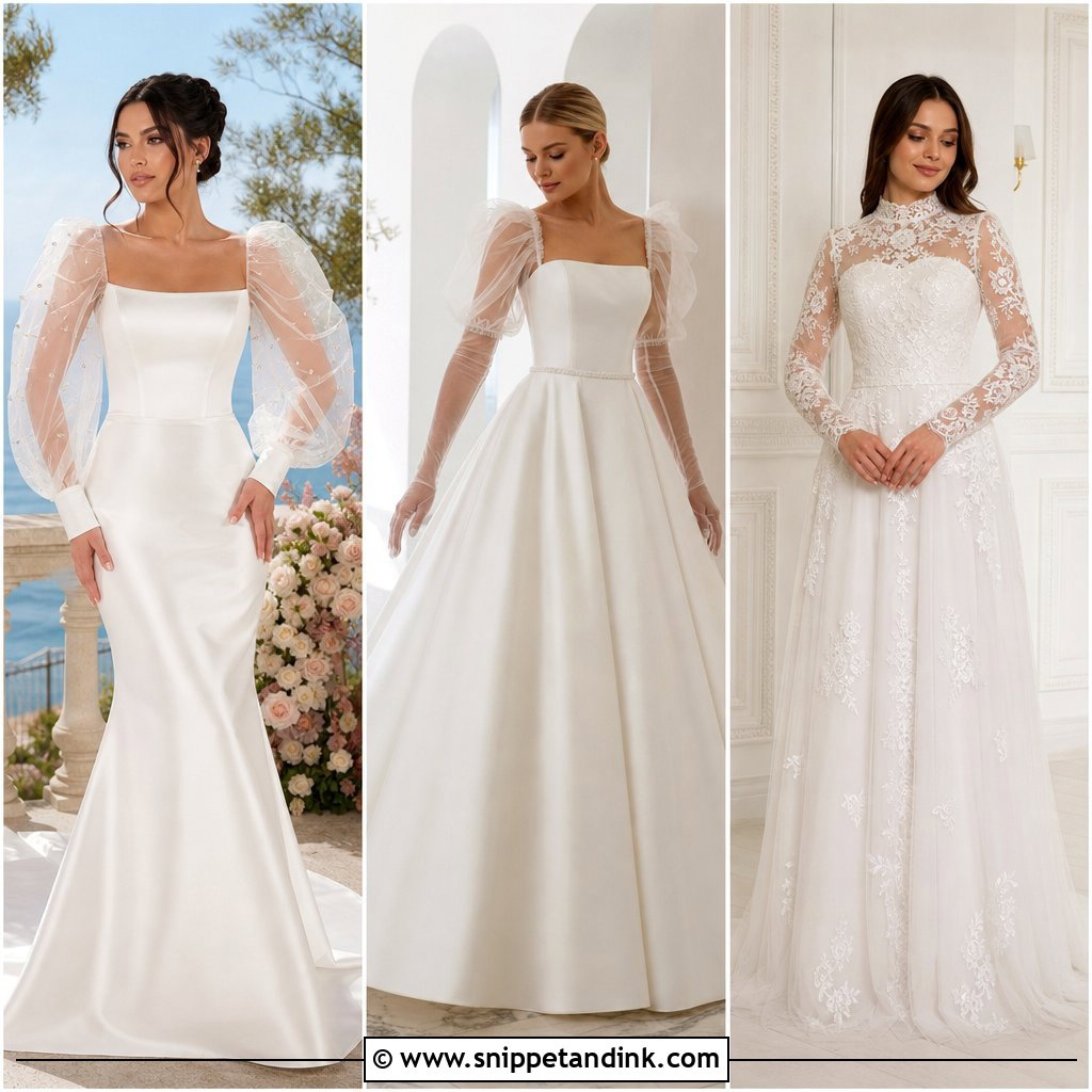 20 Wedding Dress Tulle Sleeves for a Dreamy Bridal Look