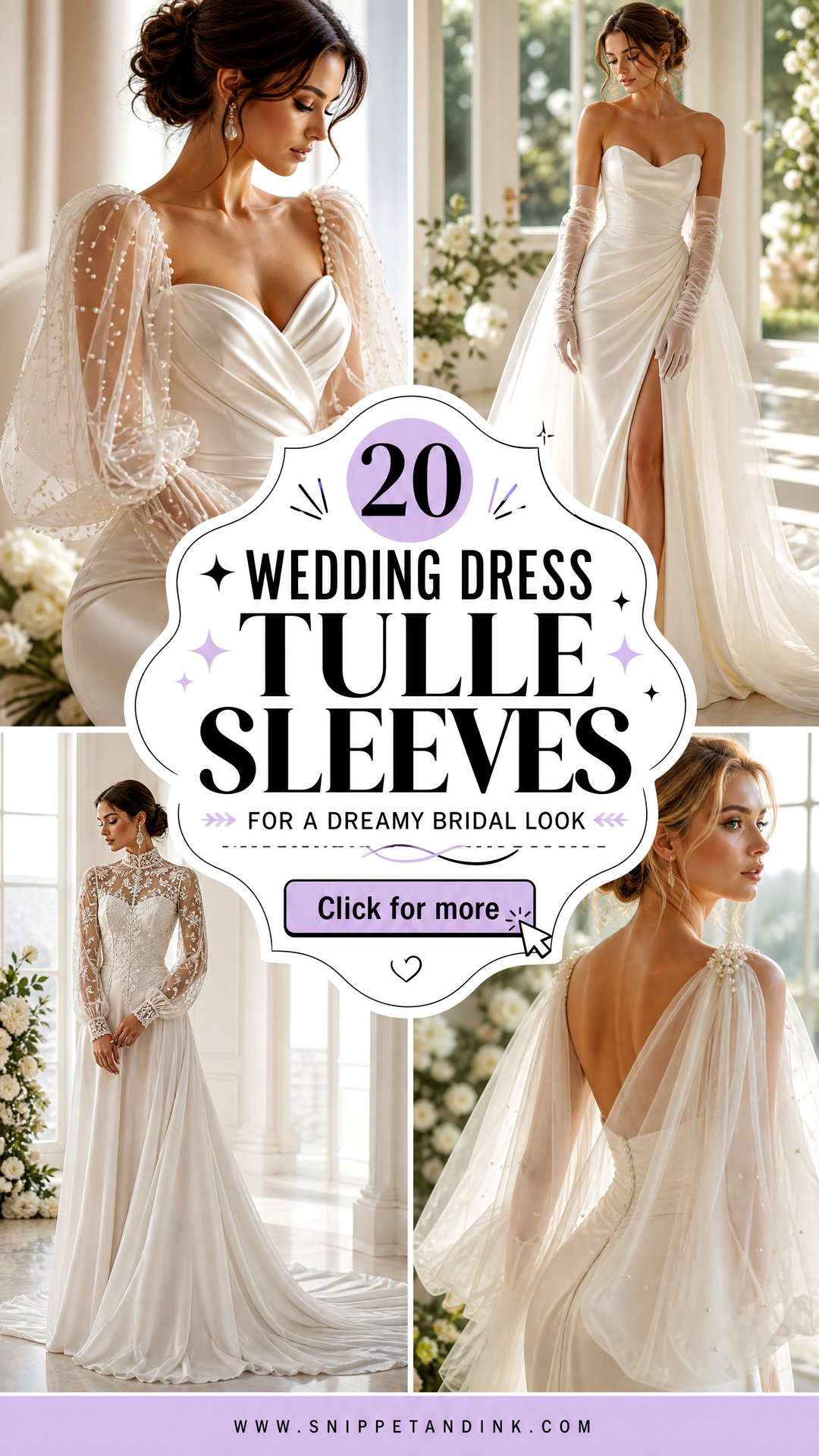 20 Wedding Dress Tulle Sleeves for a Dreamy Bridal Look - 20 Wedding Dress Tulle Sleeves for a Dreamy Bridal Look