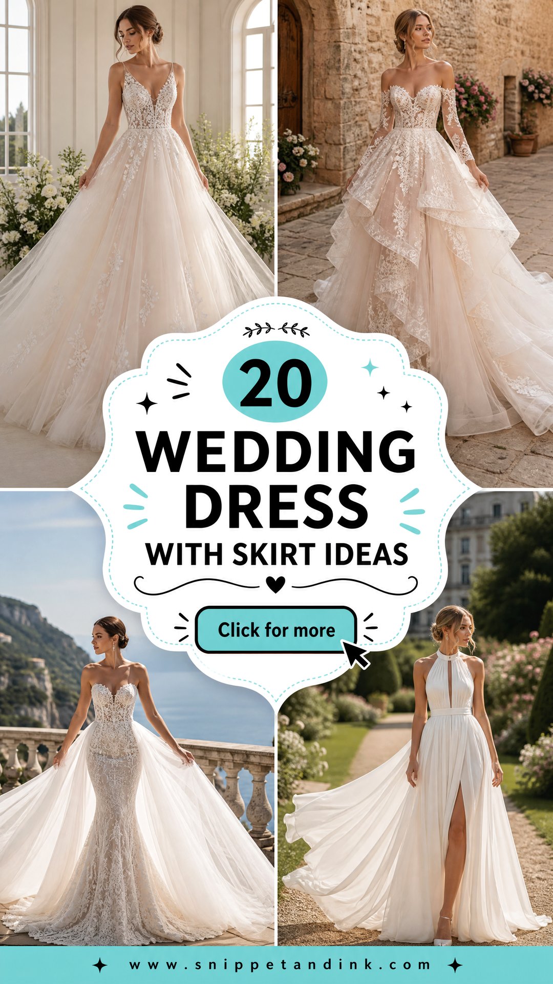 20 Wedding Dress With Skirt Ideas for a Dreamy Bridal Look - 20 Wedding Dress With Skirt Ideas for a Dreamy Bridal Look