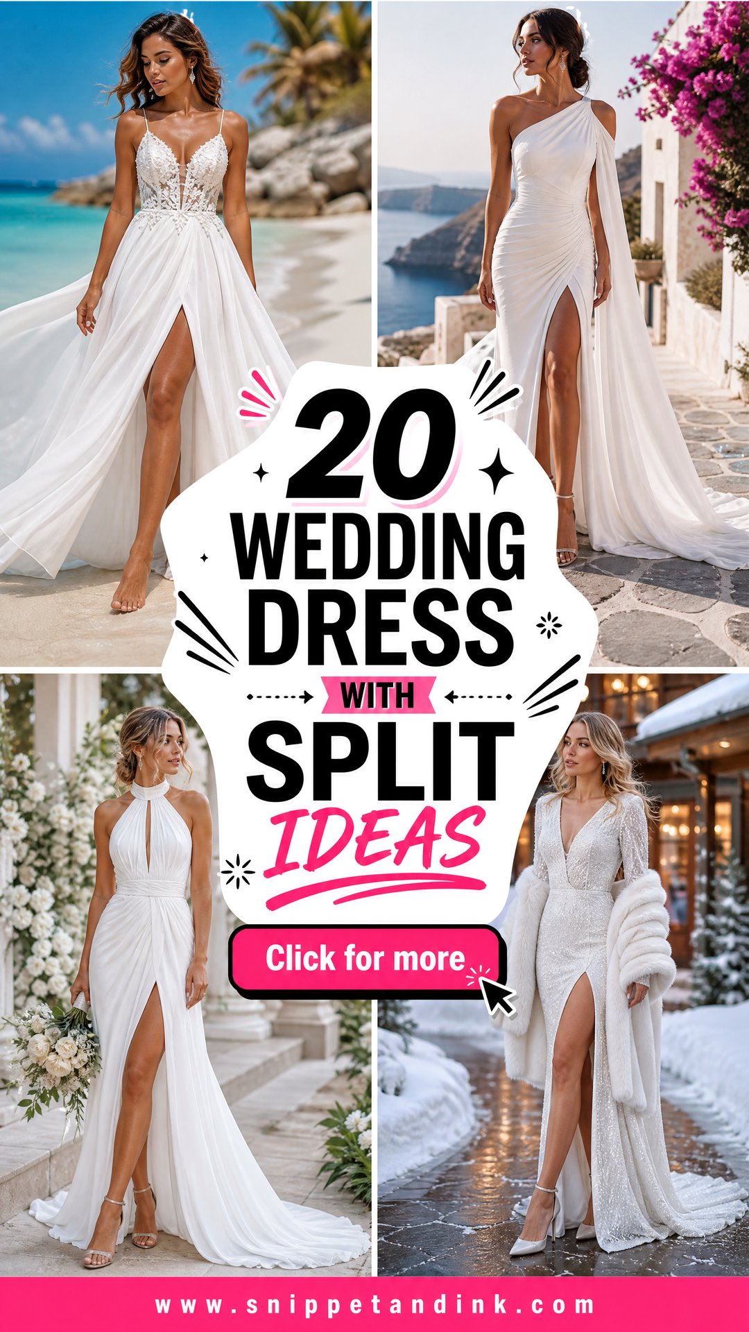 20 Wedding Dress With Split Ideas for a Bold Bridal Look - 20 Wedding Dress With Split Ideas for a Bold Bridal Look