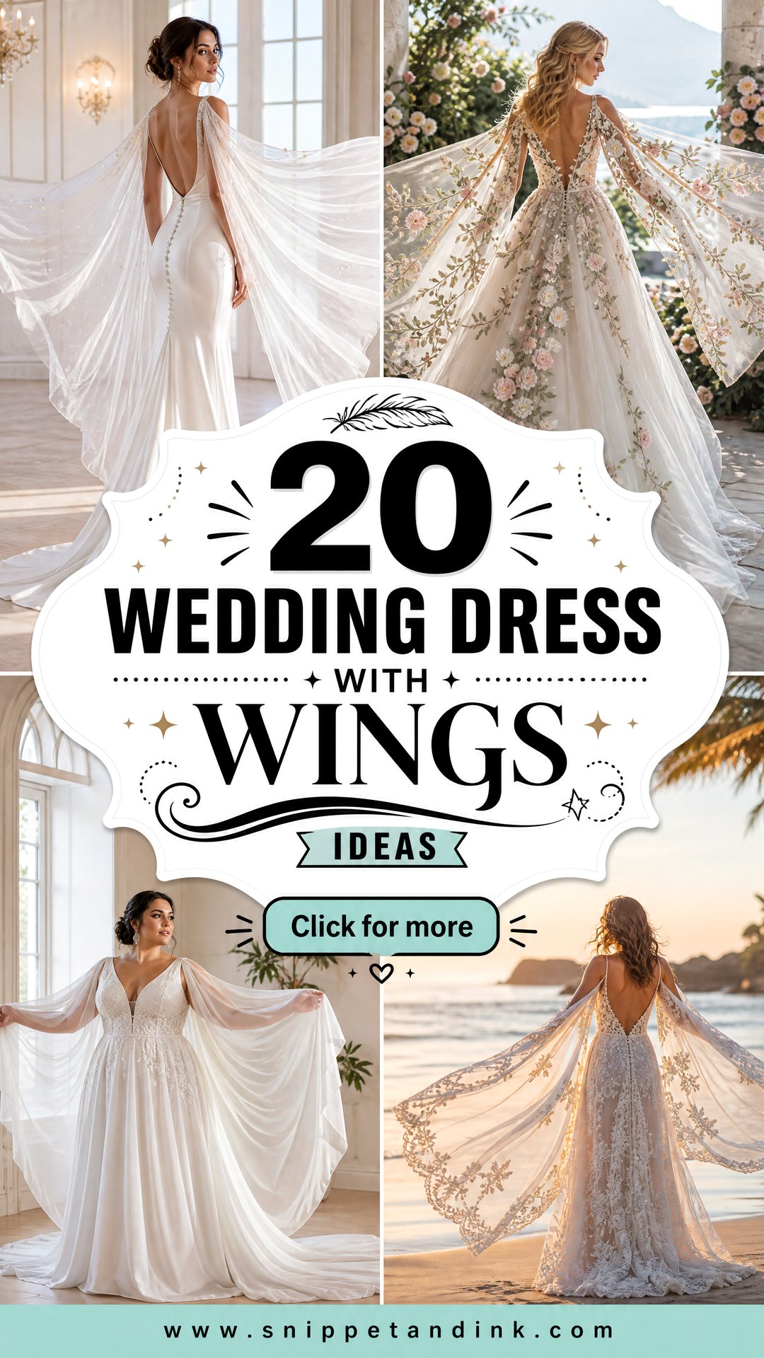 20 Wedding Dress With Wings Ideas for Ethereal Bridal Style - 20 Wedding Dress With Wings Ideas for Ethereal Bridal Style