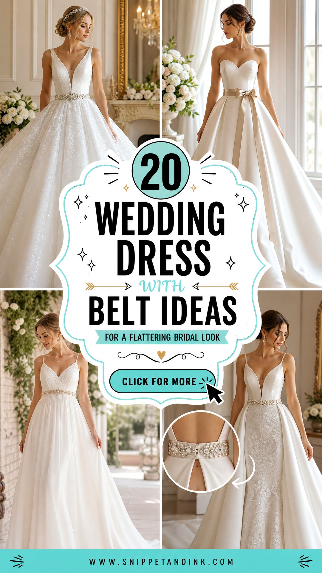 20 Wedding Dress with Belt Ideas for a Flattering Bridal Look - 20 Wedding Dress with Belt Ideas for a Flattering Bridal Look