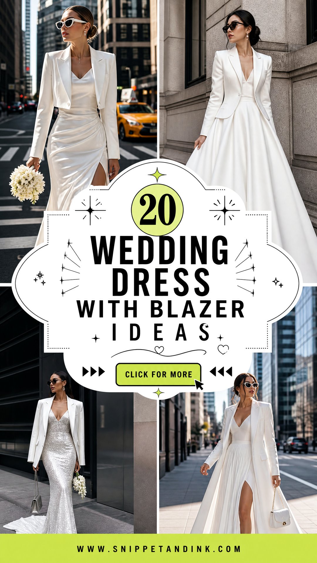 20 Wedding Dress with Blazer Ideas for Chic City Brides - 20 Wedding Dress with Blazer Ideas for Chic City Brides