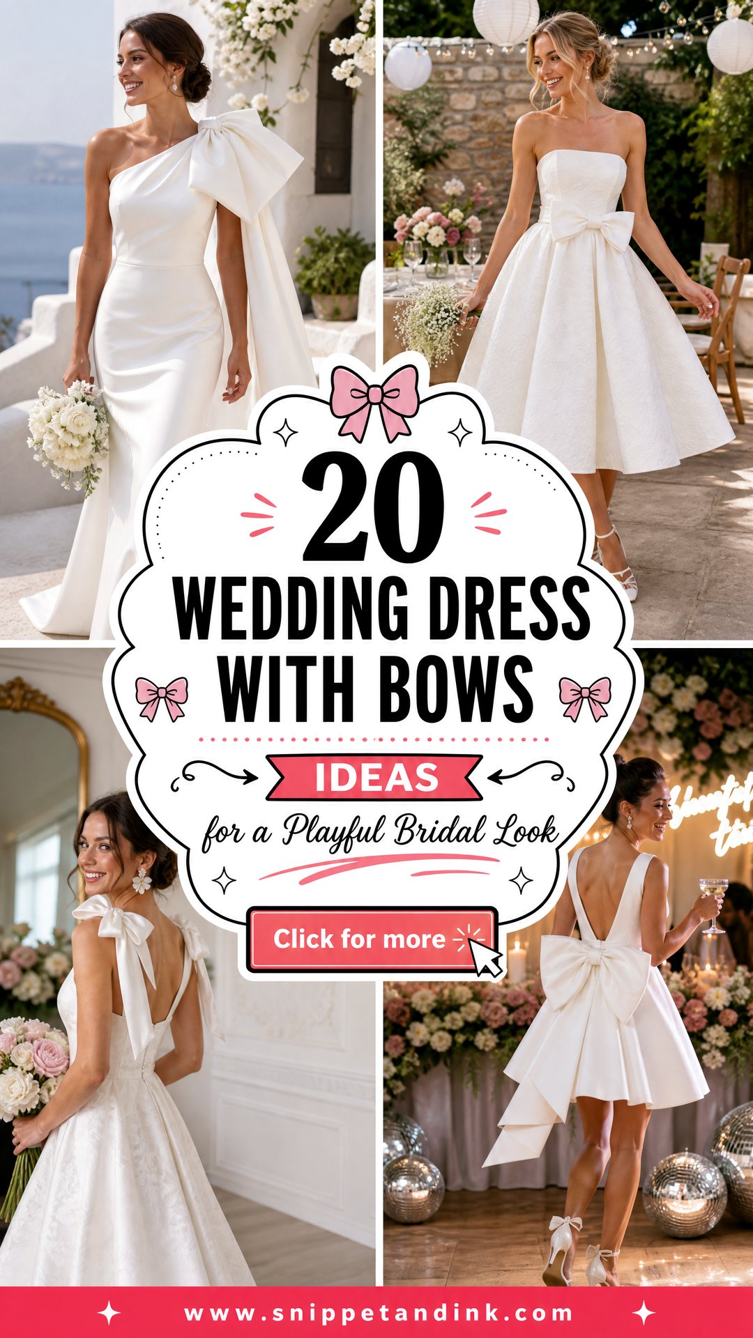 20 Wedding Dress with Bows Ideas for a Playful Bridal Look - 20 Wedding Dress with Bows Ideas for a Playful Bridal Look