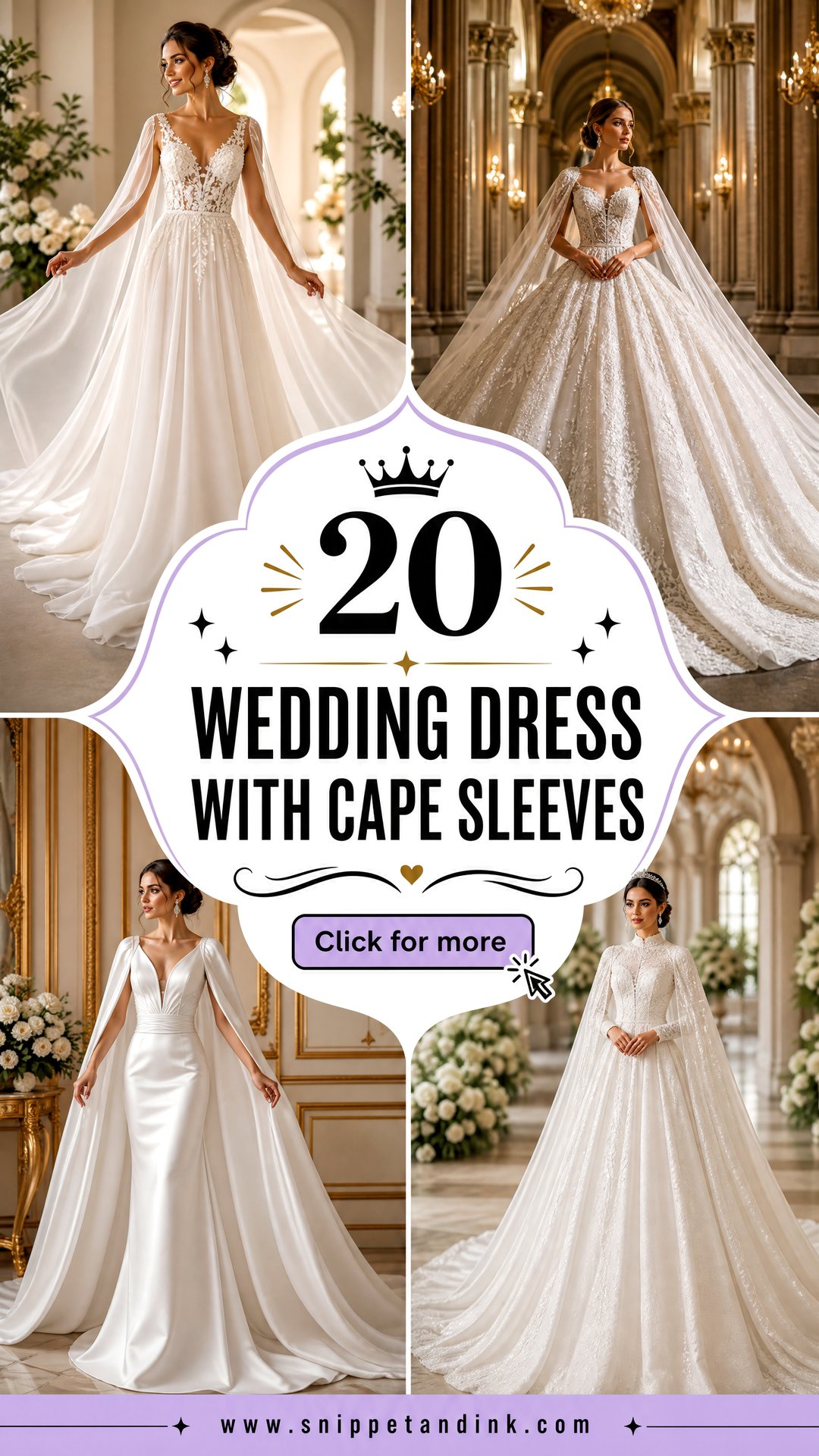 20 Wedding Dress with Cape Sleeves for a Regal Bridal Look - 20 Wedding Dress with Cape Sleeves for a Regal Bridal Look