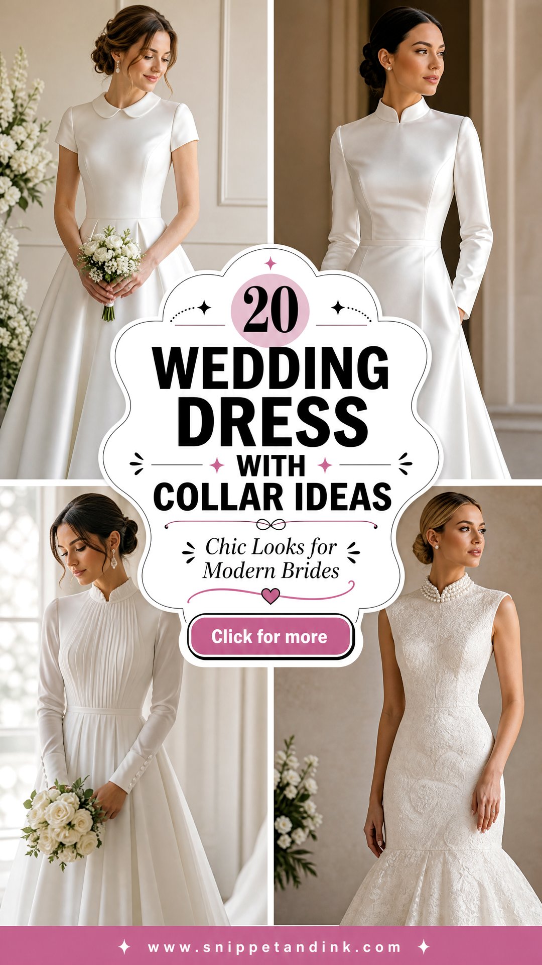 20 Wedding Dress with Collar Ideas Chic Looks for Modern Brides - 20 Wedding Dress with Collar Ideas: Chic Looks for Modern Brides