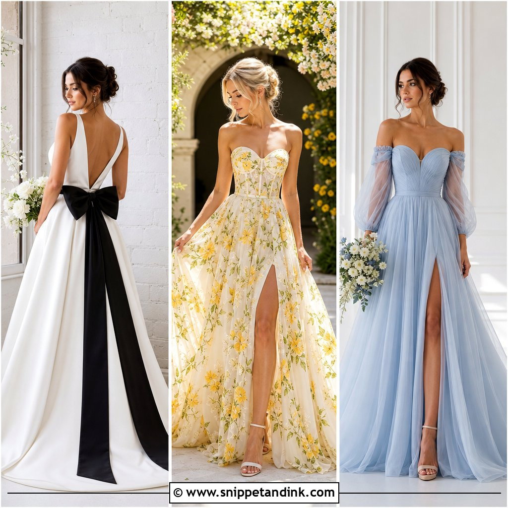20 Wedding Dress with Color Accents Ideas for Bold Modern Brides