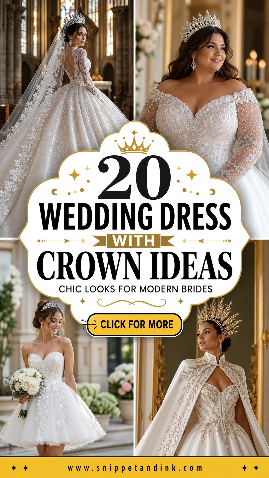 20 Wedding Dress with Crown Ideas Chic Looks for Modern Brides - 20 Wedding Dress with Crown Ideas: Chic Looks for Modern Brides