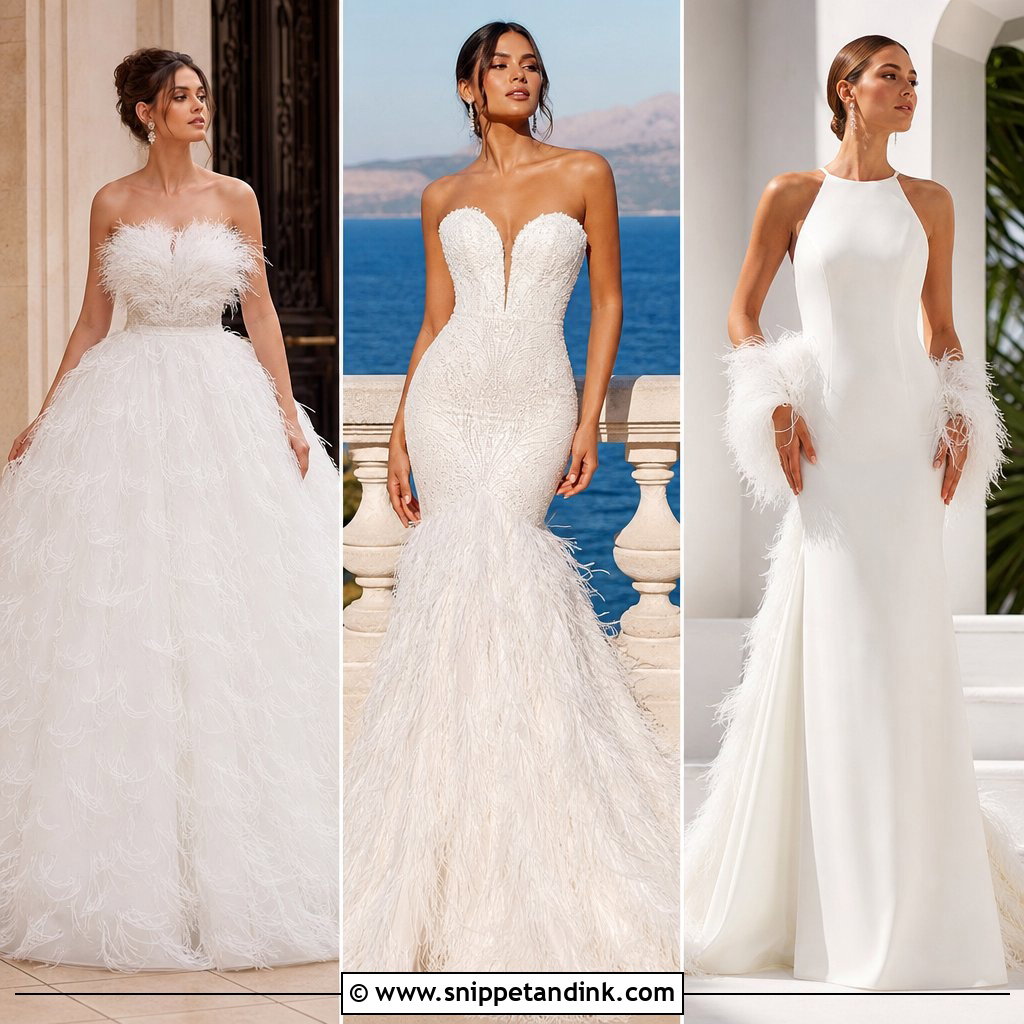 20 Wedding Dress with Feathers Ideas: Bold Bridal Looks to Love