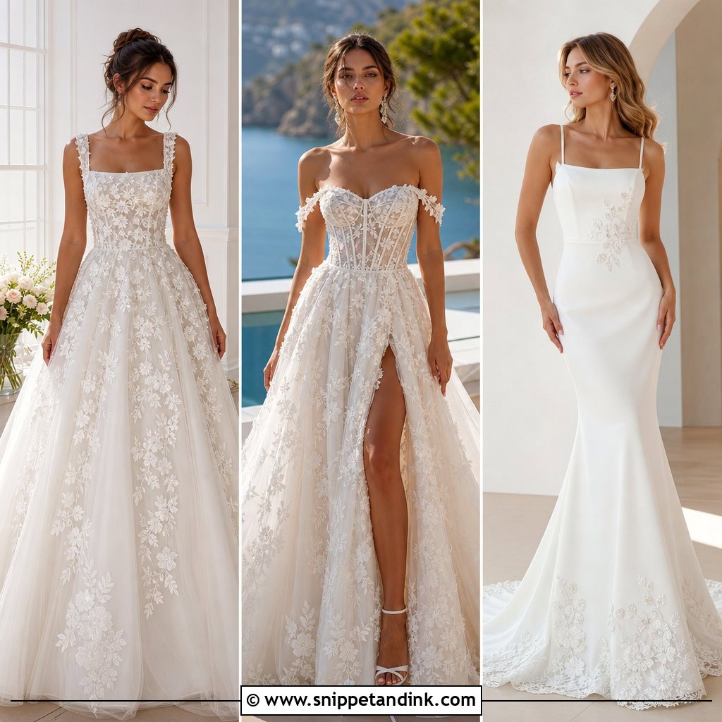 20 Wedding Dress with Flower Embroidery Ideas: Romantic Looks