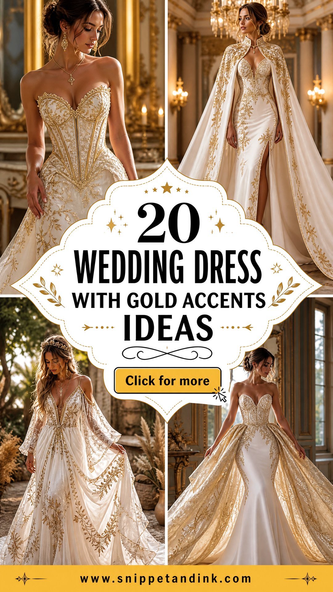 20 Wedding Dress with Gold Accents Ideas for Luxe Bridal Style - 20 Wedding Dress with Gold Accents Ideas for Luxe Bridal Style