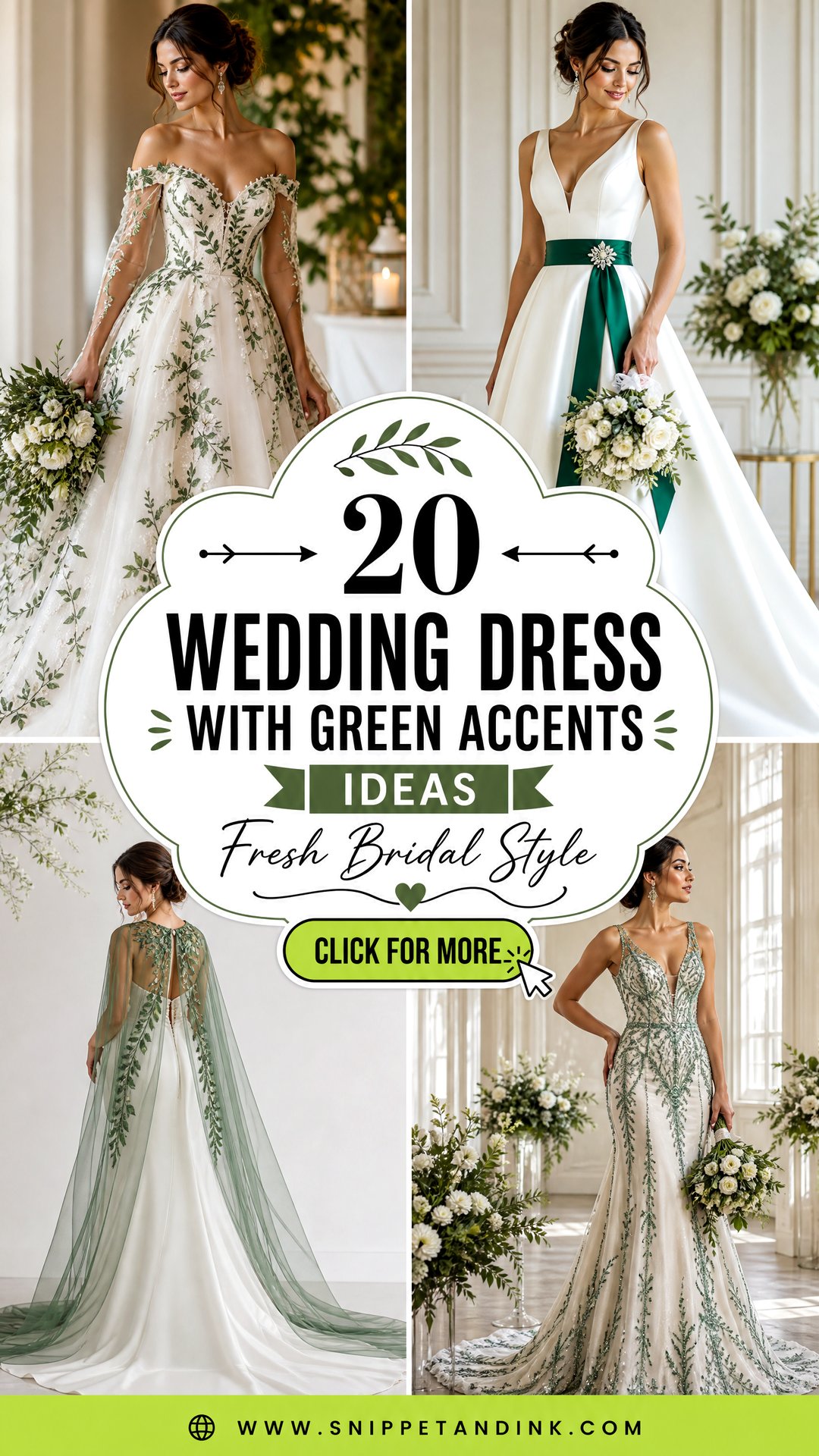 20 Wedding Dress with Green Accents Ideas Fresh Bridal Style - 20 Wedding Dress with Green Accents Ideas: Fresh Bridal Style