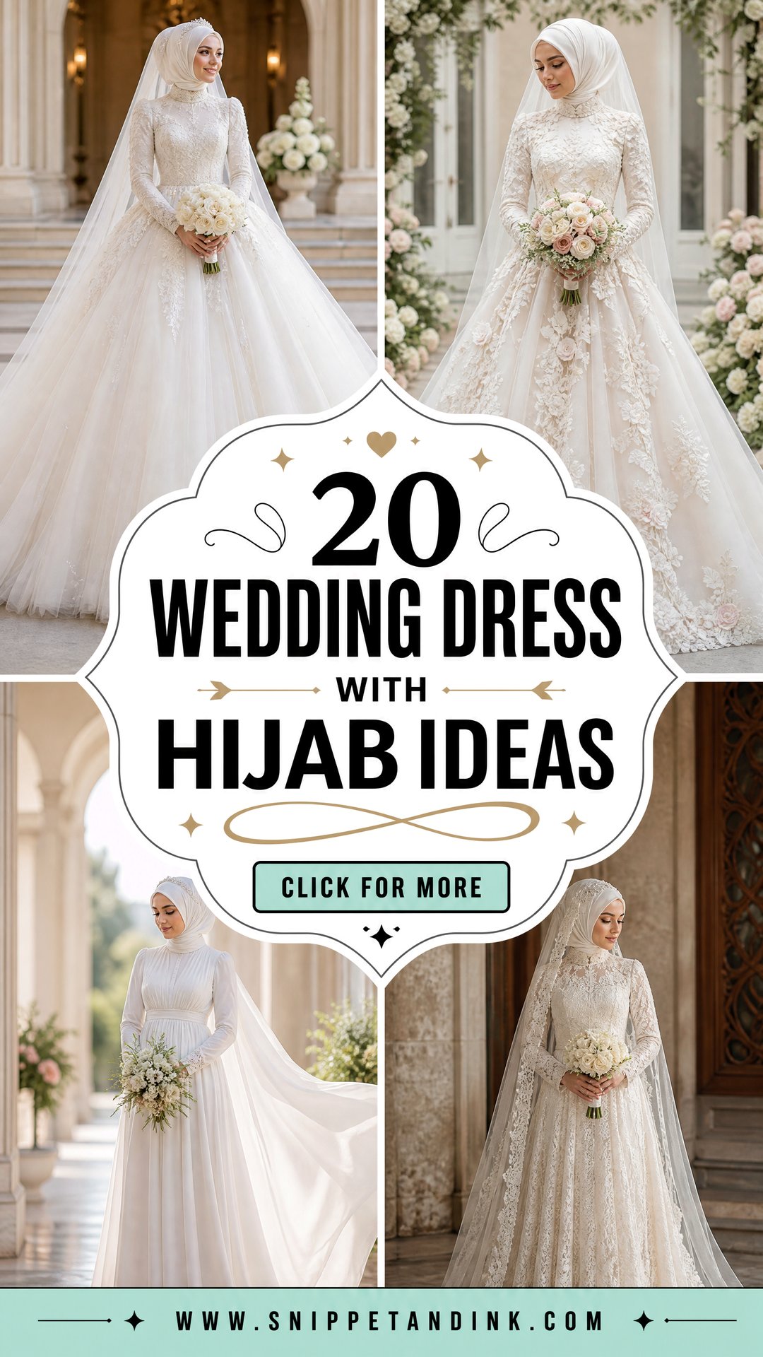 20 Wedding Dress with Hijab Ideas for Elegant Modest Brides - 20 Wedding Dress with Hijab Ideas for Elegant Modest Brides