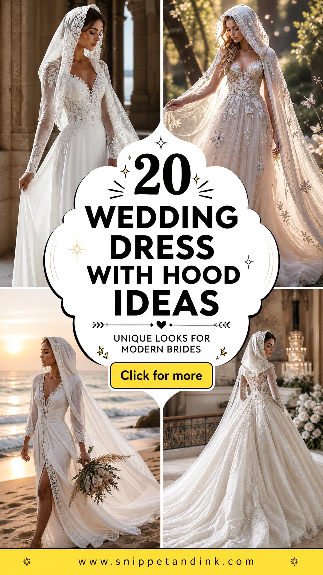 20 Wedding Dress with Hood Ideas Unique Looks for Modern Brides - 20 Wedding Dress with Hood Ideas: Unique Looks for Modern Brides