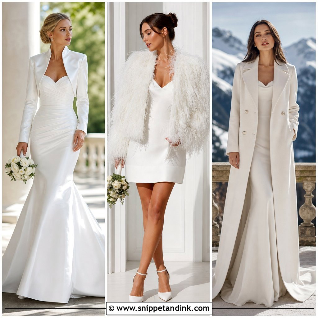 20 Wedding Dress with Jacket Ideas for Chic Layered Bridal Looks