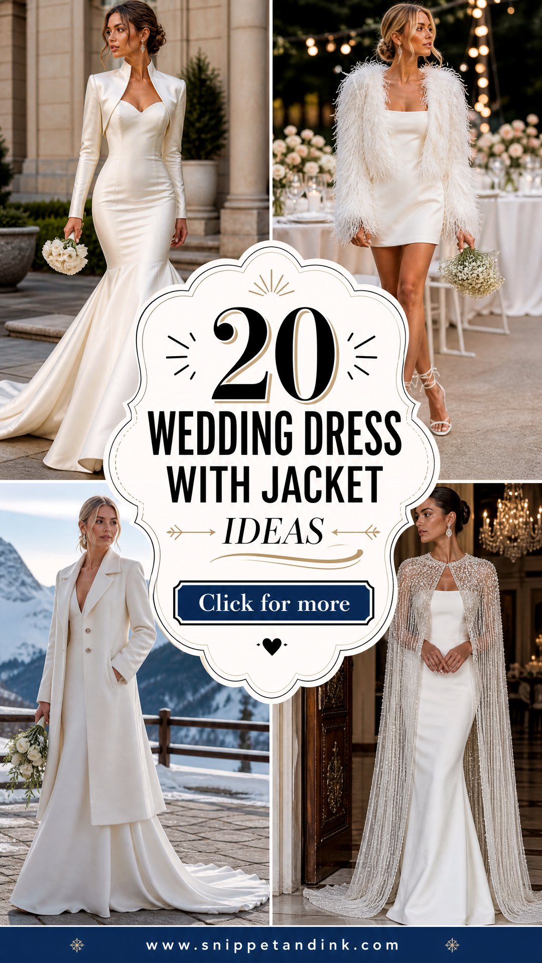 20 Wedding Dress with Jacket Ideas for Chic Layered Bridal Looks - 20 Wedding Dress with Jacket Ideas for Chic Layered Bridal Looks