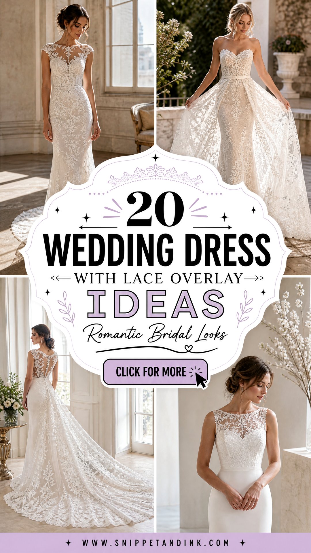20 Wedding Dress with Lace Overlay Ideas Romantic Bridal Looks - 20 Wedding Dress with Lace Overlay Ideas: Romantic Bridal Looks