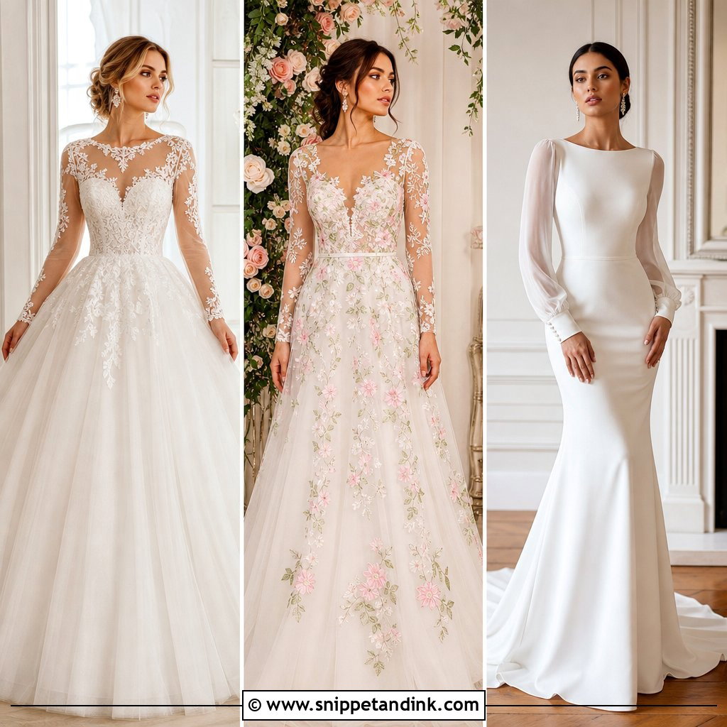 20 Wedding Dress with Mesh Sleeves: Elegant Modern Bridal Looks