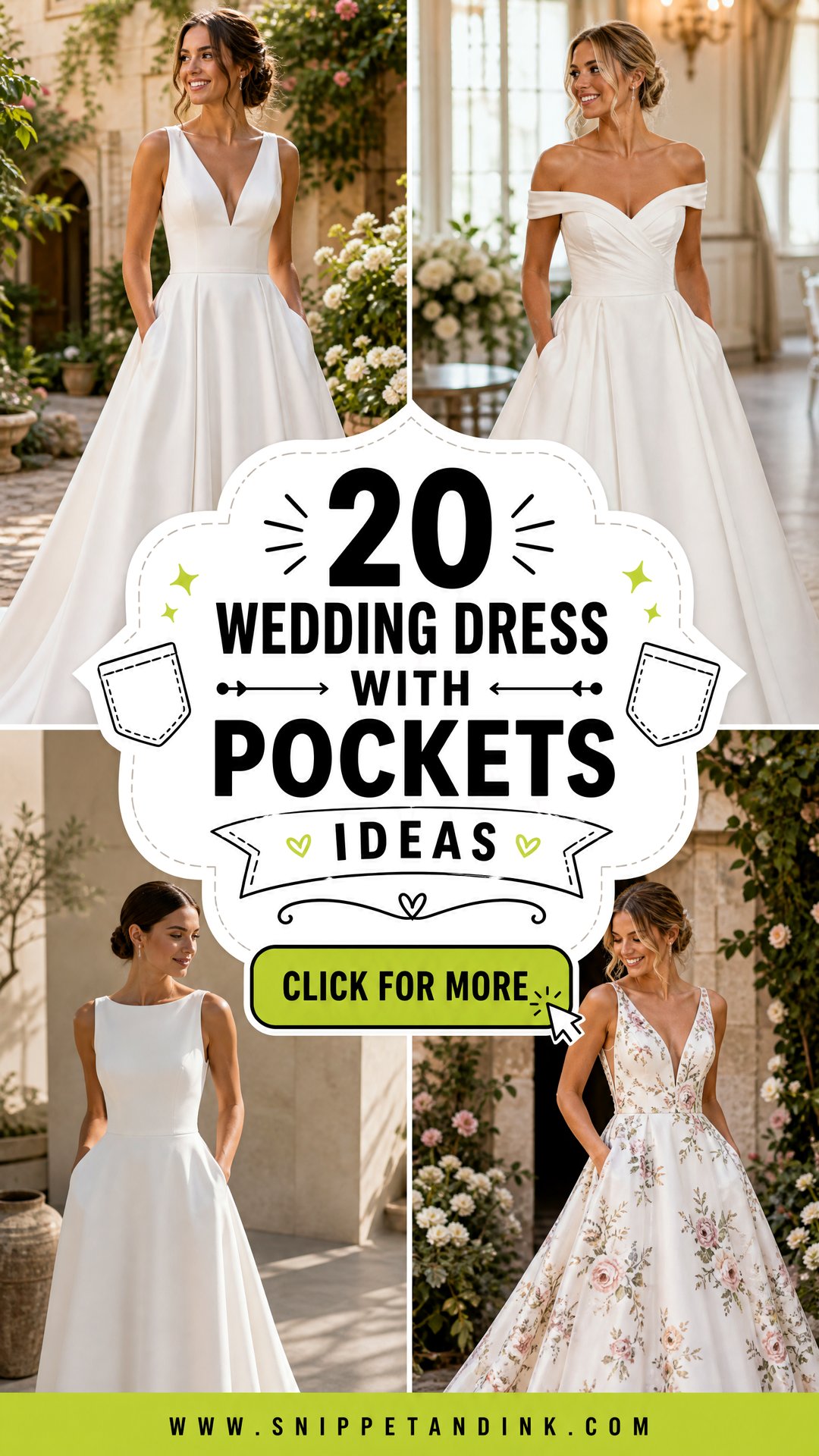 20 Wedding Dress with Pockets Ideas for Practical Modern Brides - 20 Wedding Dress with Pockets Ideas for Practical Modern Brides