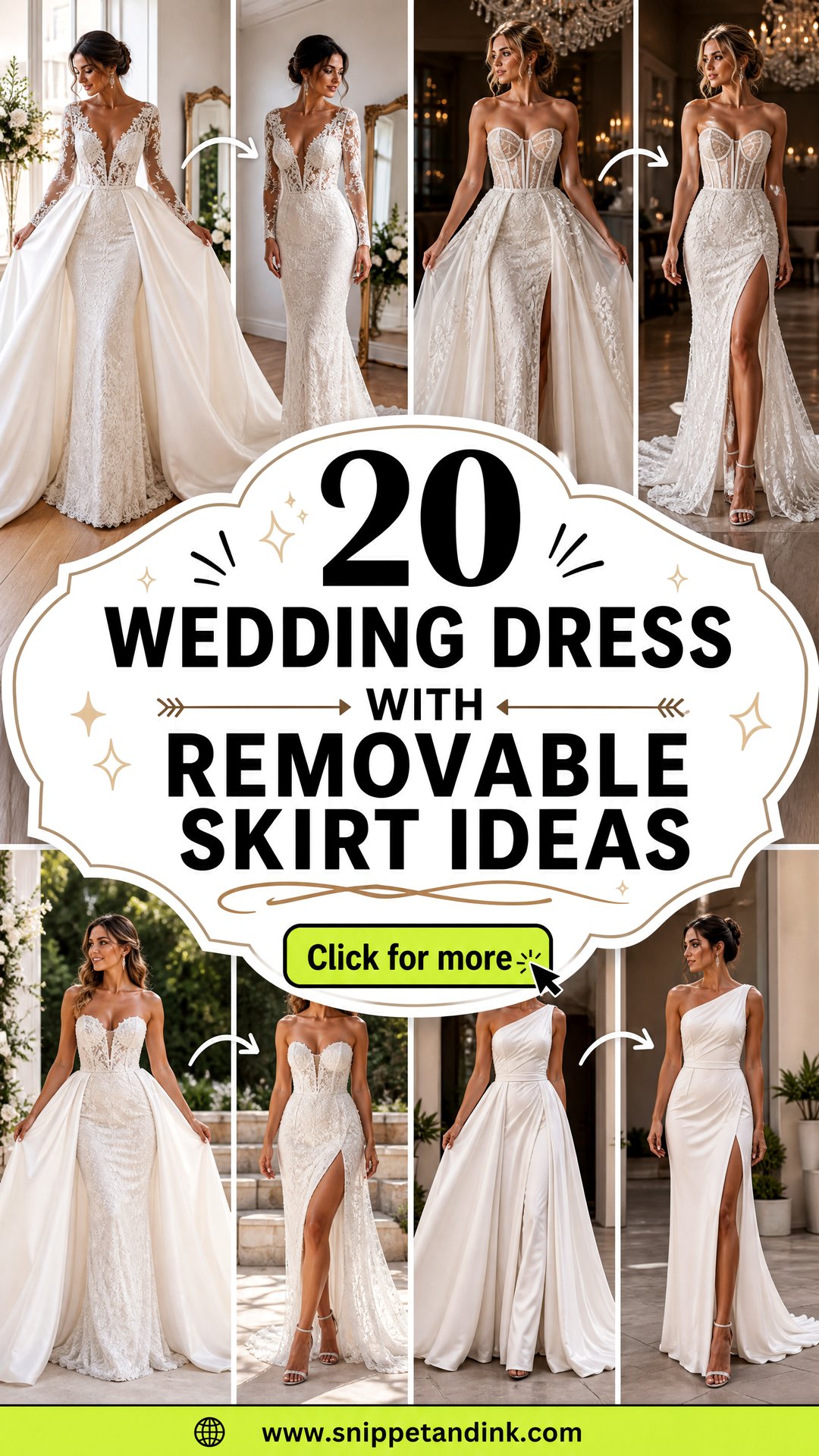 20 Wedding Dress with Removable Skirt Ideas Brides Will Love - 20 Wedding Dress with Removable Skirt Ideas Brides Will Love
