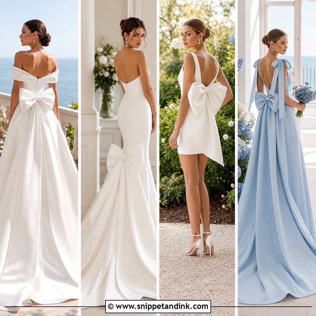 20 Wedding Dress with a Bow Ideas for Modern Romantic Brides