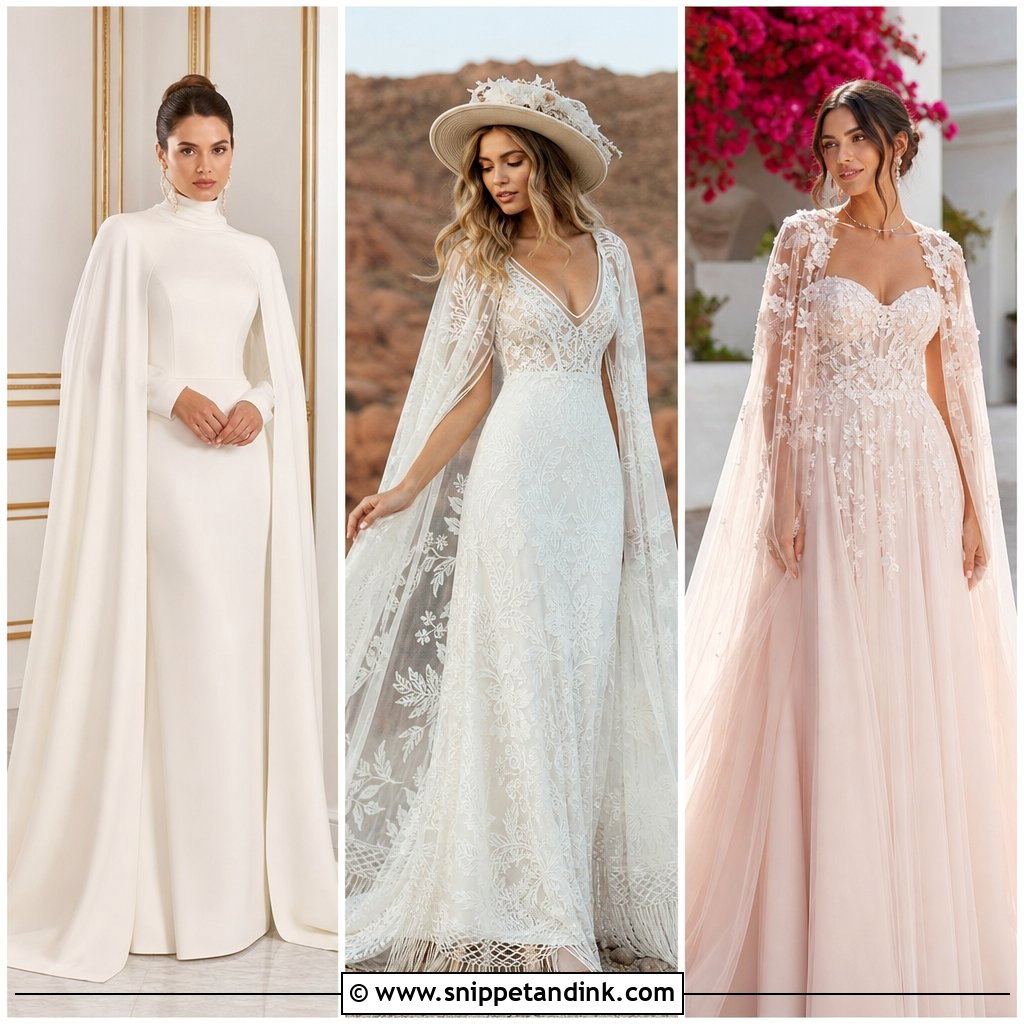 20 Wedding Dress with a Cape Ideas for a Regal Bridal Look