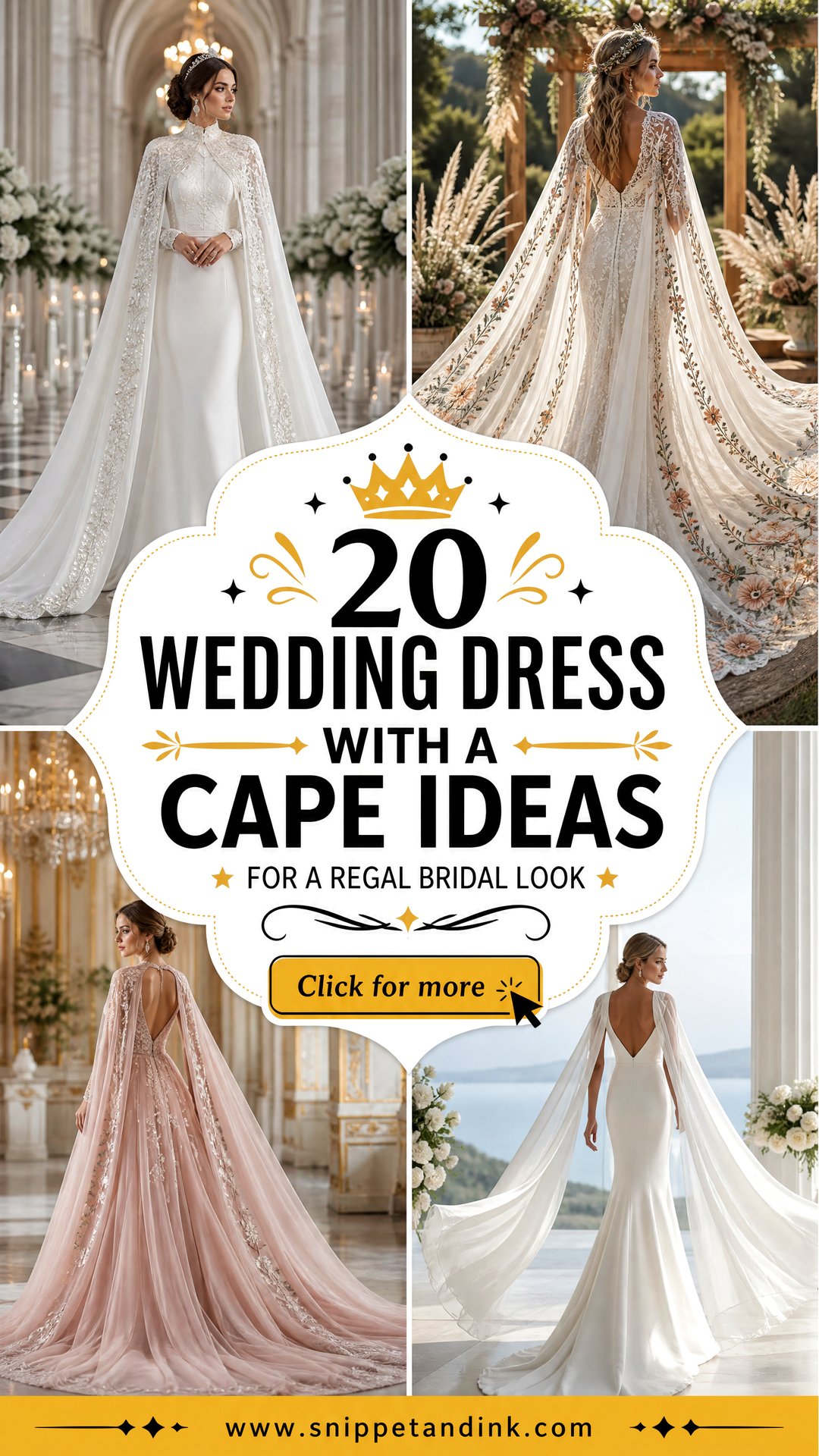 20 Wedding Dress with a Cape Ideas for a Regal Bridal Look - 20 Wedding Dress with a Cape Ideas for a Regal Bridal Look