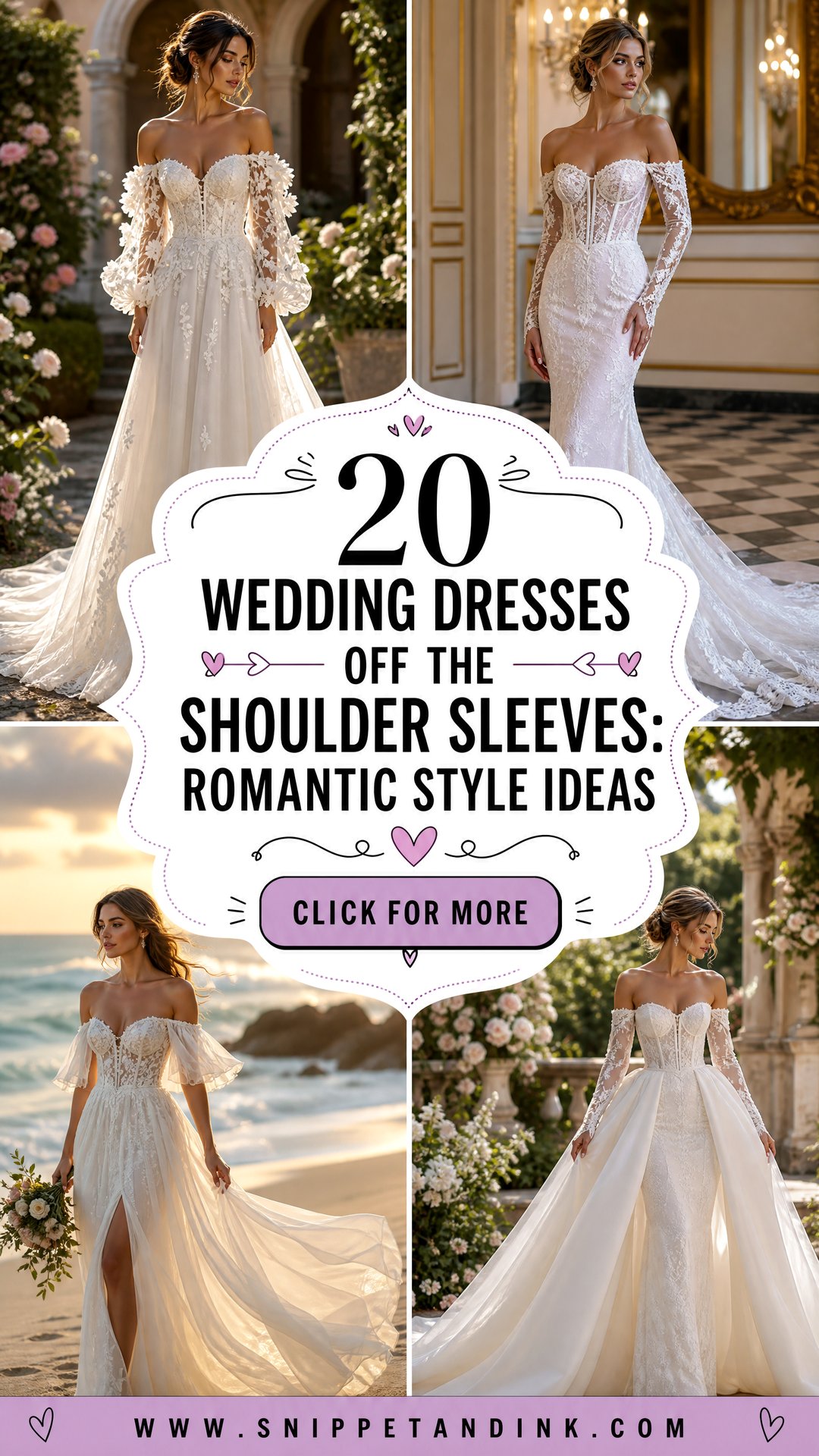 20 Wedding Dresses Off the Shoulder Sleeves Romantic Style Ideas - 20 Wedding Dresses Off the Shoulder Sleeves: Romantic Style Ideas