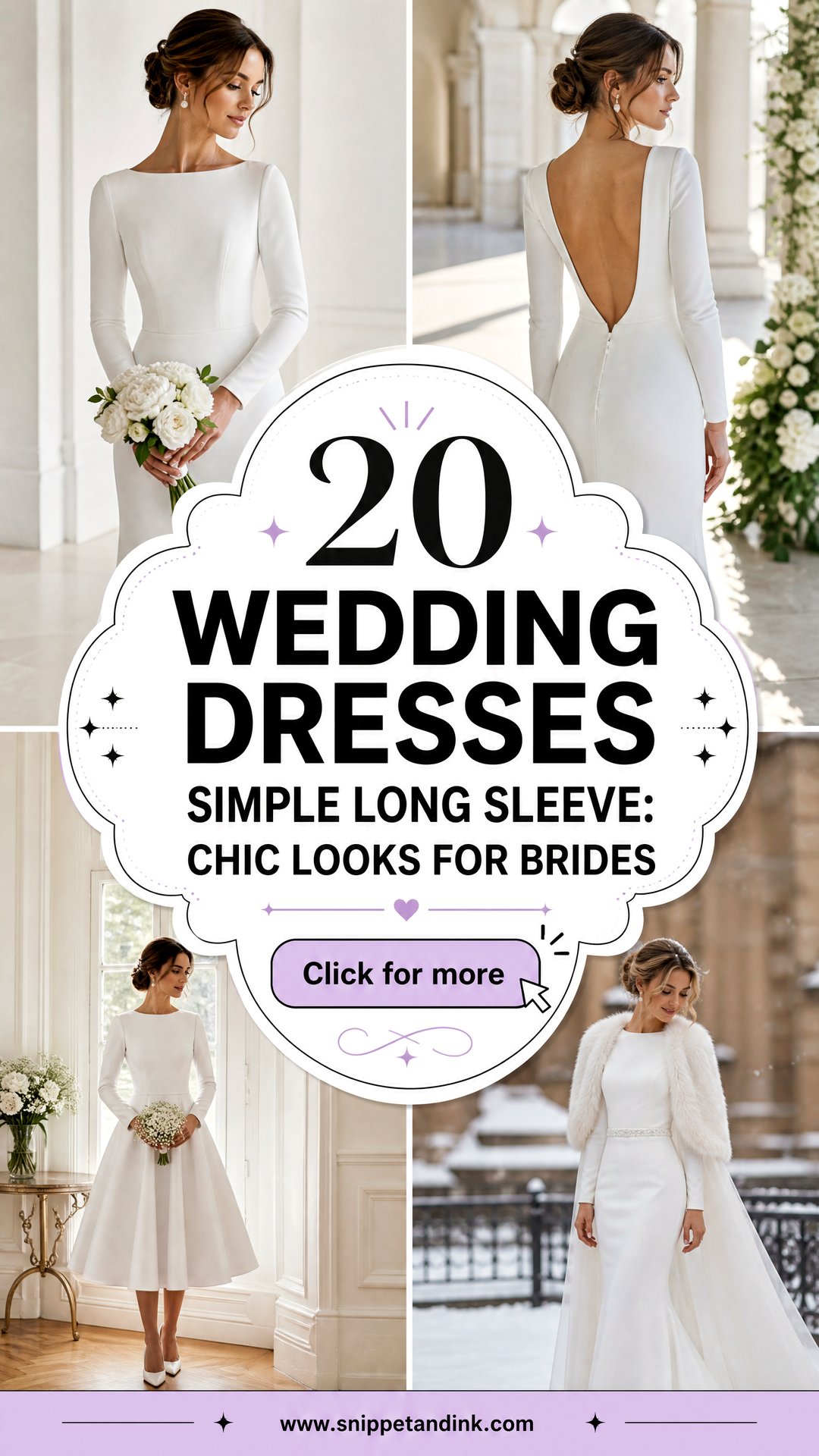 20 Wedding Dresses Simple Long Sleeve Chic Looks for Brides - 20 Wedding Dresses Simple Long Sleeve: Chic Looks for Brides